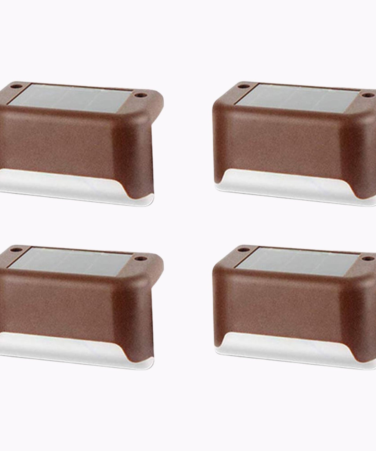 4-Piece Solar Waterproof Garden, Stair & Railing Lights