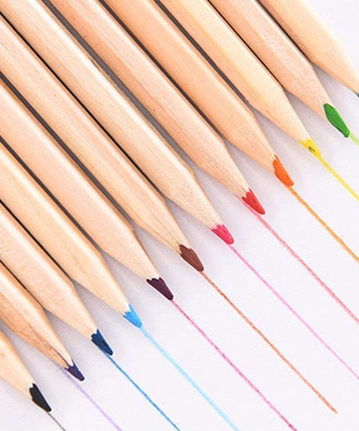 Colorful Wooden Pencil Set with Pencil box, Ruler, Sharpener For for Kids, Artist, Architect (12 Pcs Set)