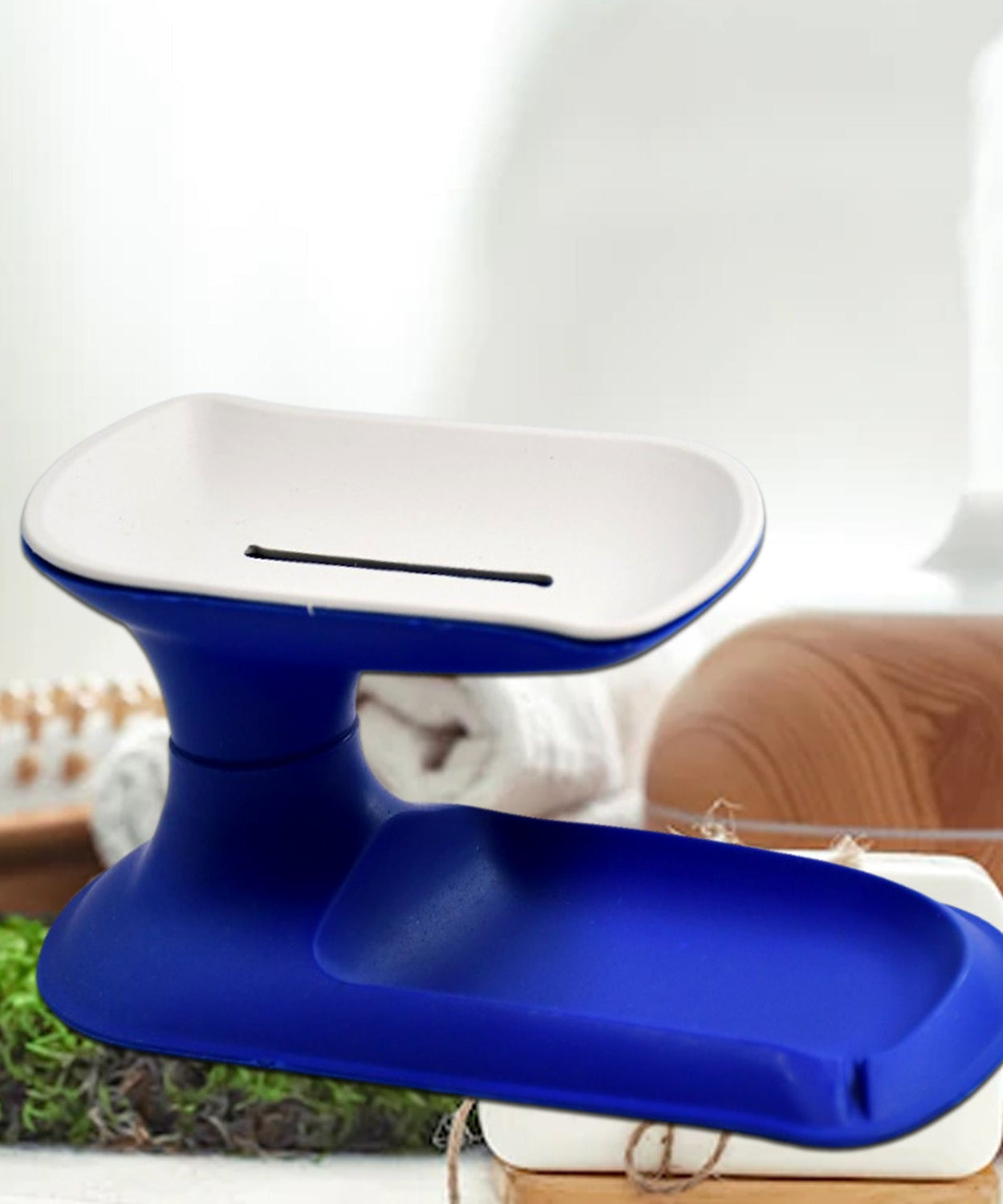 Convenient soap dish with dual layers for easy cleaning