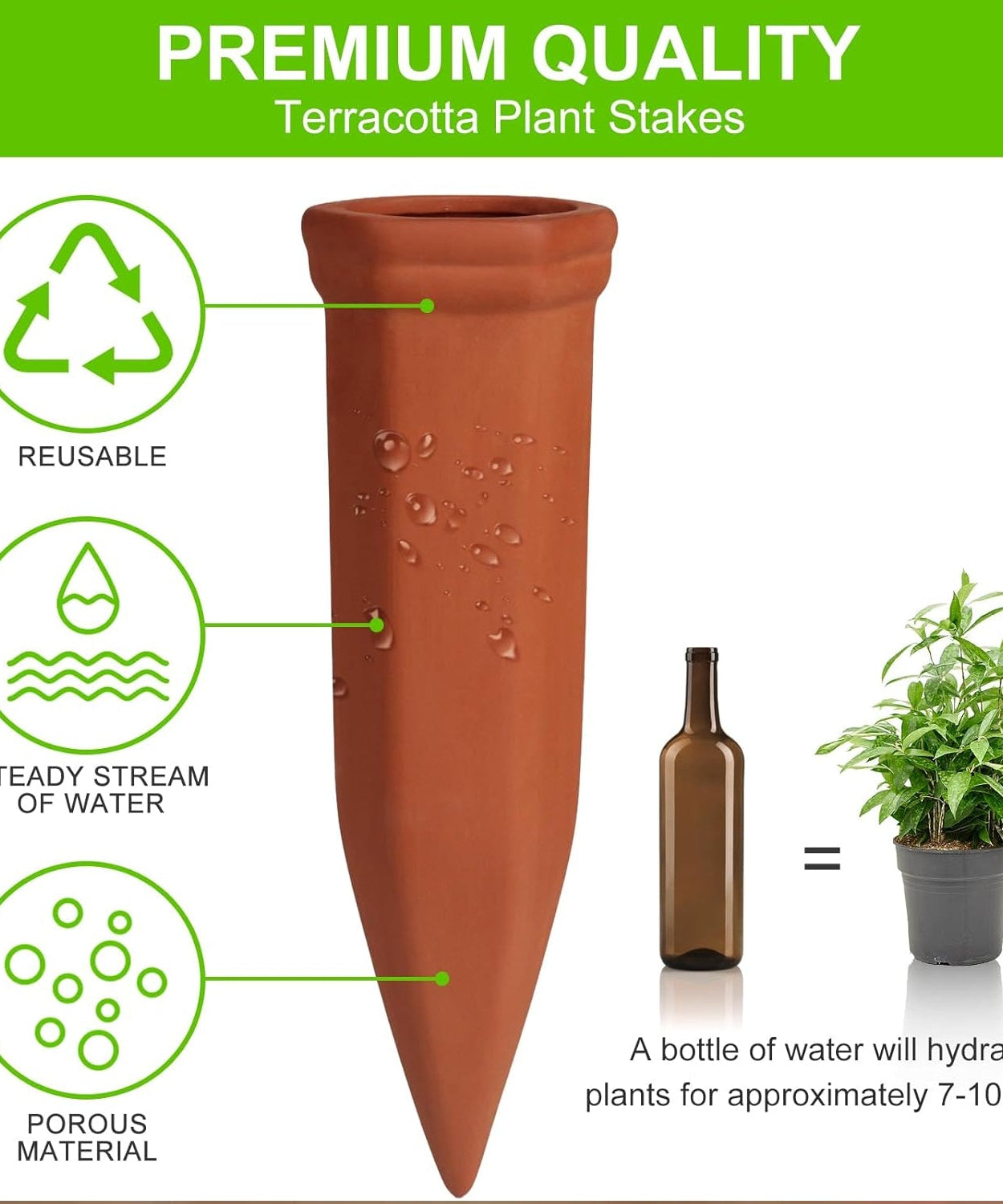 Self Plant Watering Spikes (4 Pcs Set)