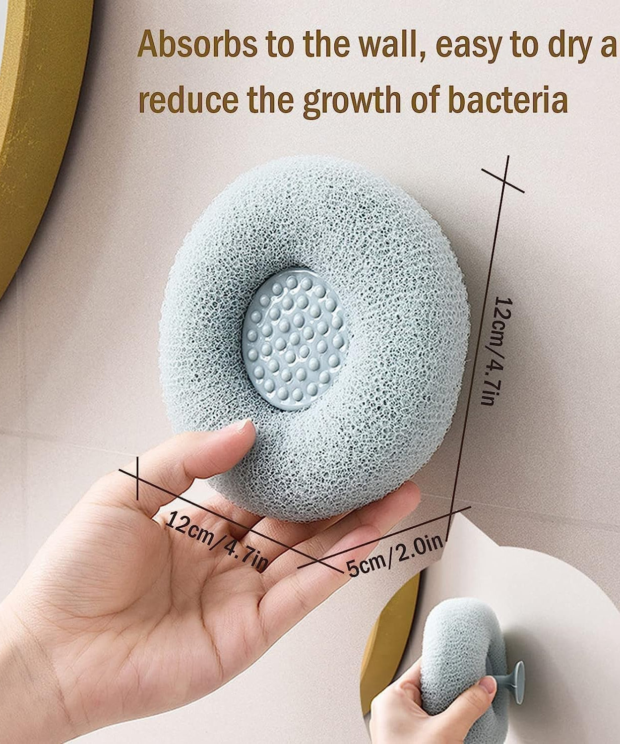 Flower Bath Sponge - Super Soft Body Exfoliator with Suction Cup for Shower & Massage
