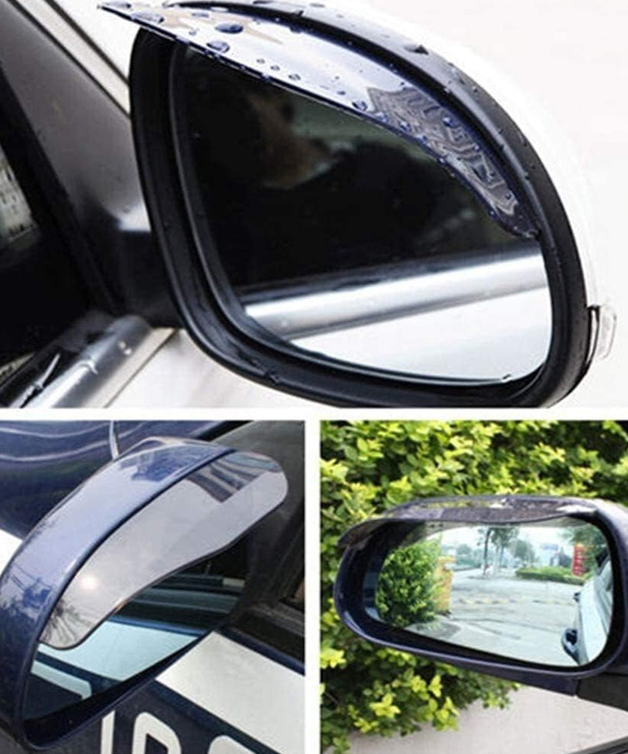 1 Pair Mirror Rain Protector Car Rearview Mirror Rain Blades Car Back Mirror Eyebrow Rain Cover Car Rearview Mirror Eyebrow Covers Flexible Protection Rainproof Decoration Accessories (2 Pcs set)