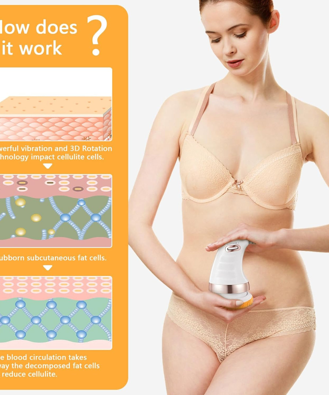 Body Sculpting Massager with 3 Pads, Adjustable Speed, Handheld Electric Massager for Full Body (1 Pc)