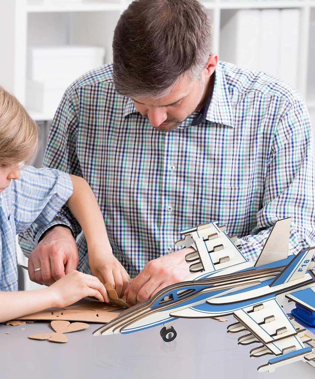 3D Wooden Aircraft Puzzle DIY Assembly Kit (Mix Design – 1 Set)