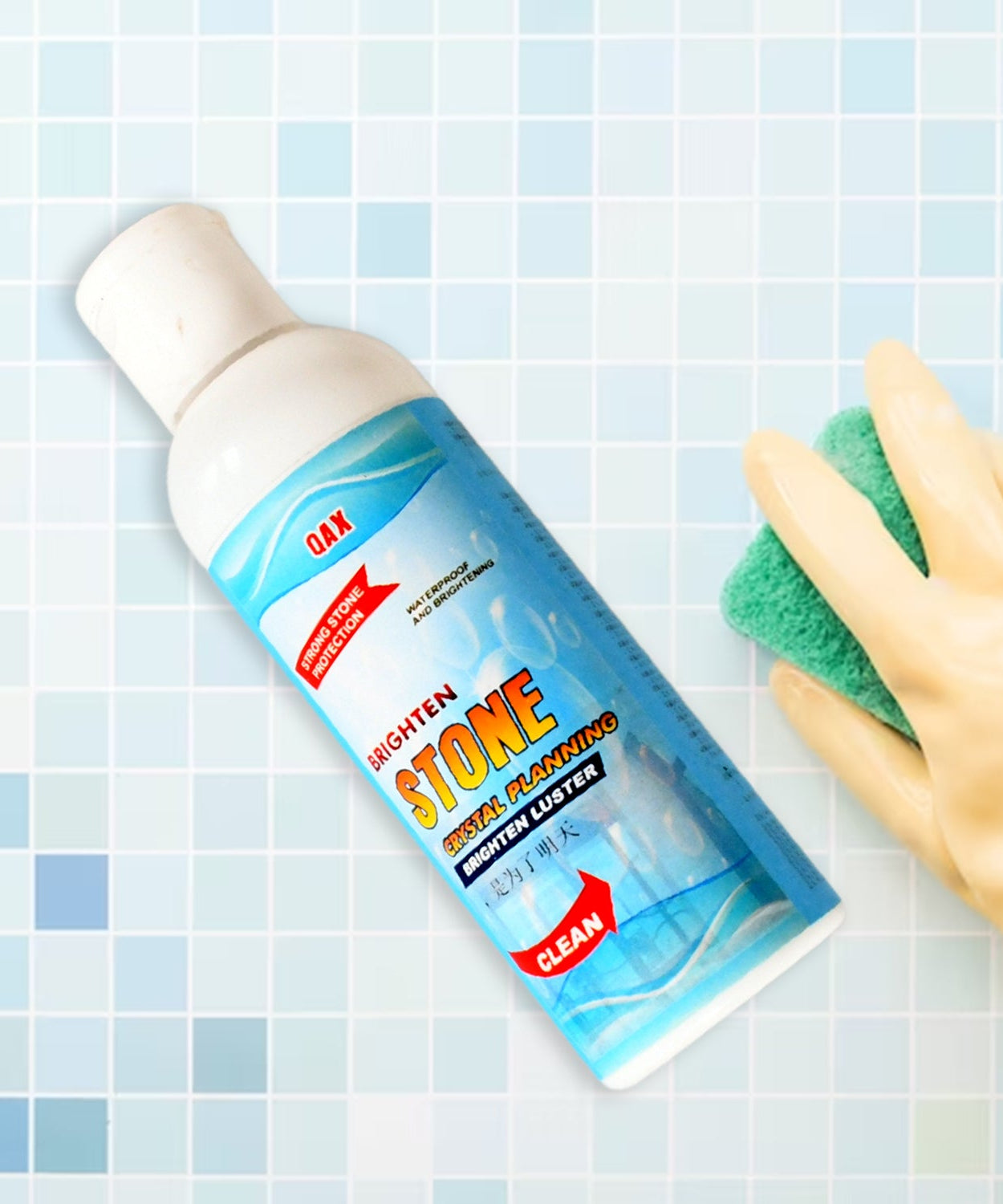 Stone Stain Remover Cleaner, Stone Crystal Plating Agent, Marble Stone Cleaner Polishes, Crystal Plating for Kitchen, Patio, Backyard Marble Cleaner and Polish (75 ML Approx / 1 pc)