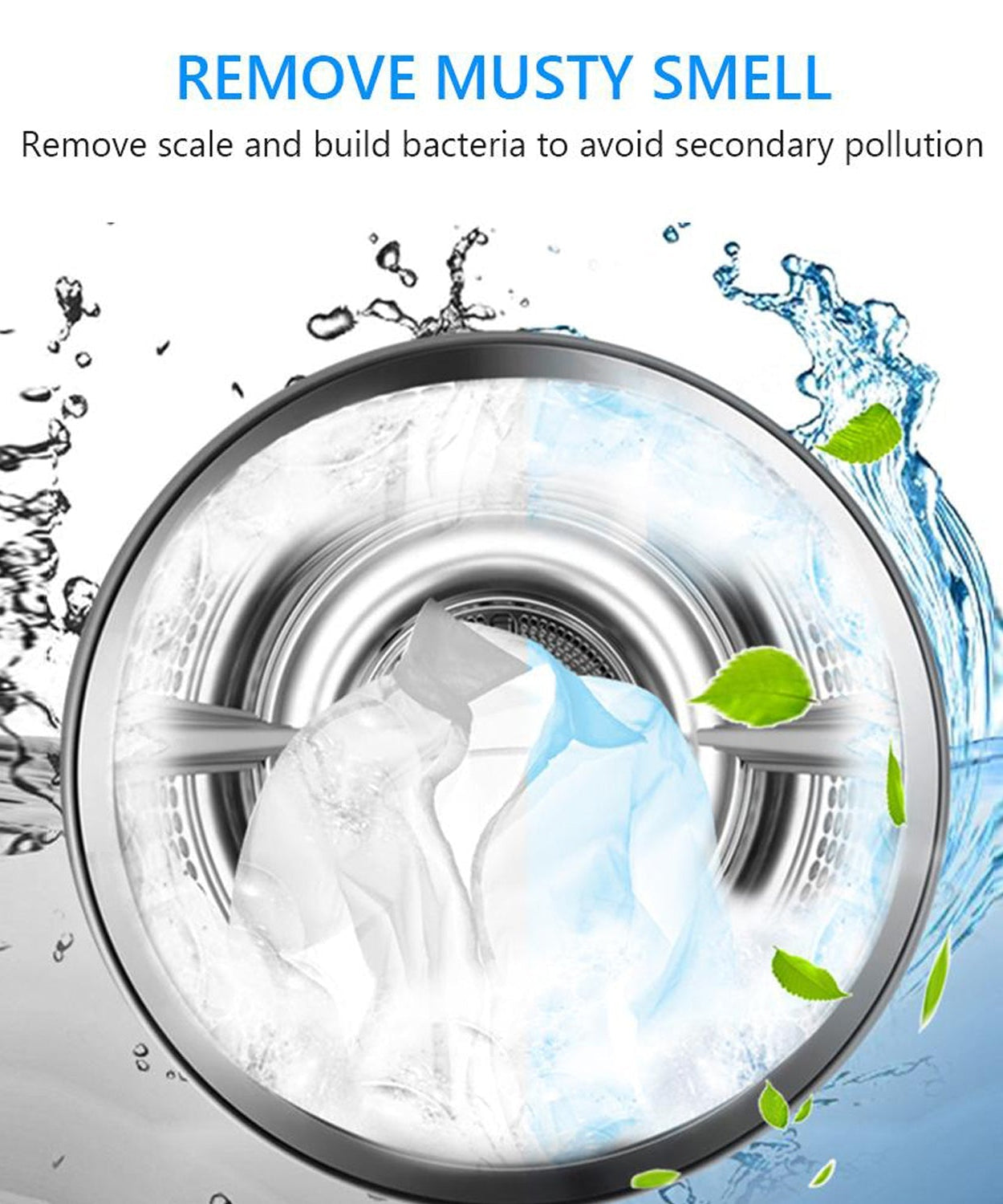 Stain cleaner powder for washing machine tanks