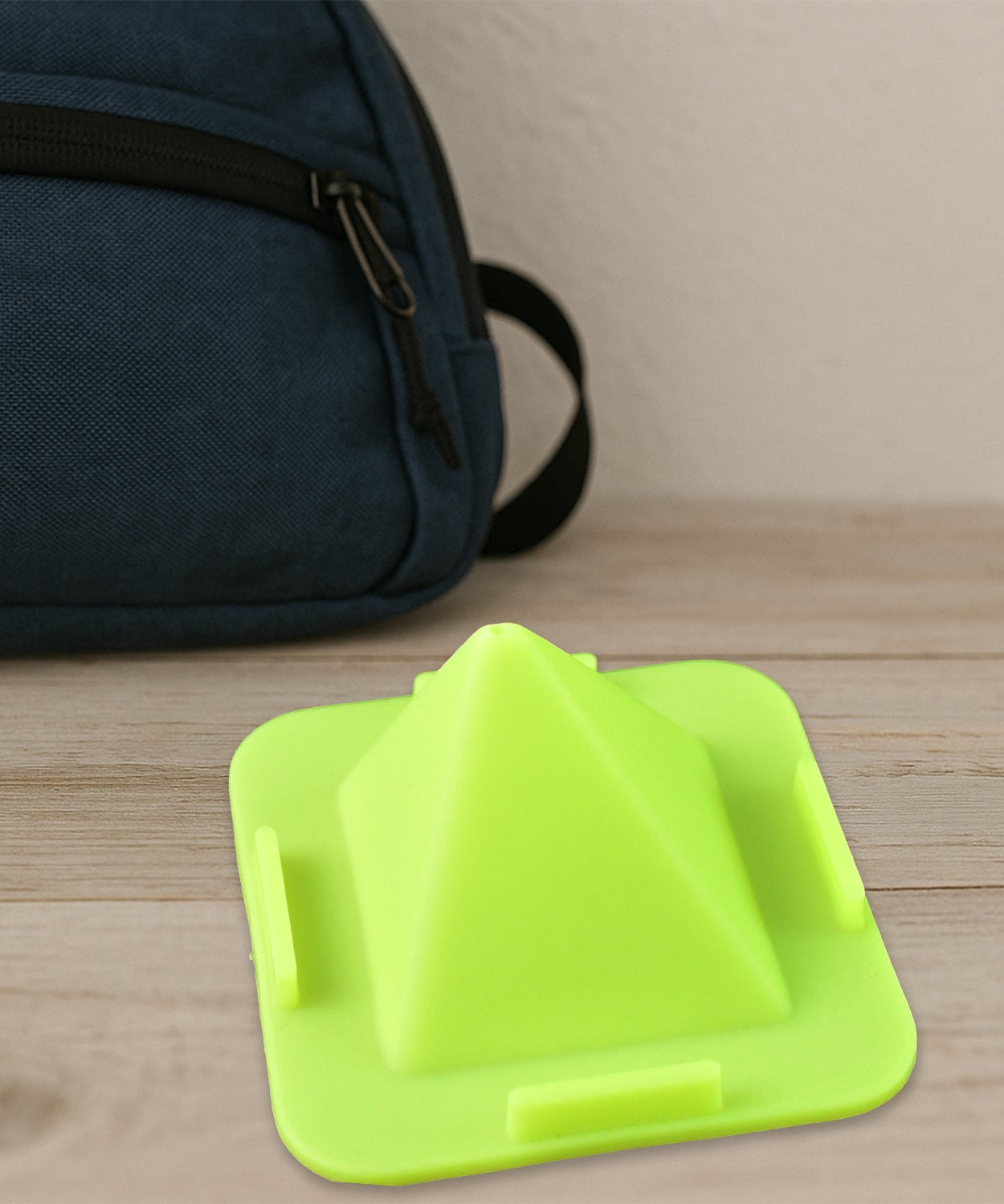 Virgin Mobile Accessories Universal Portable Four-Sided Pyramid Shape Desktop/ Table Mobile Holder Stand (1 Pc)