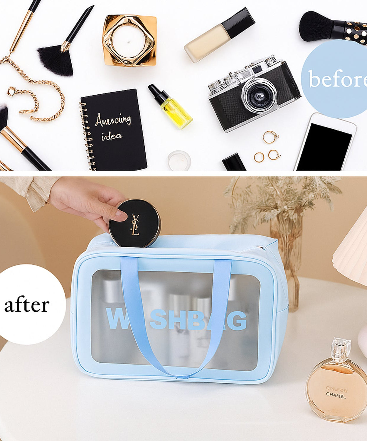 3 Pc Travel Toiletry Bag Set 