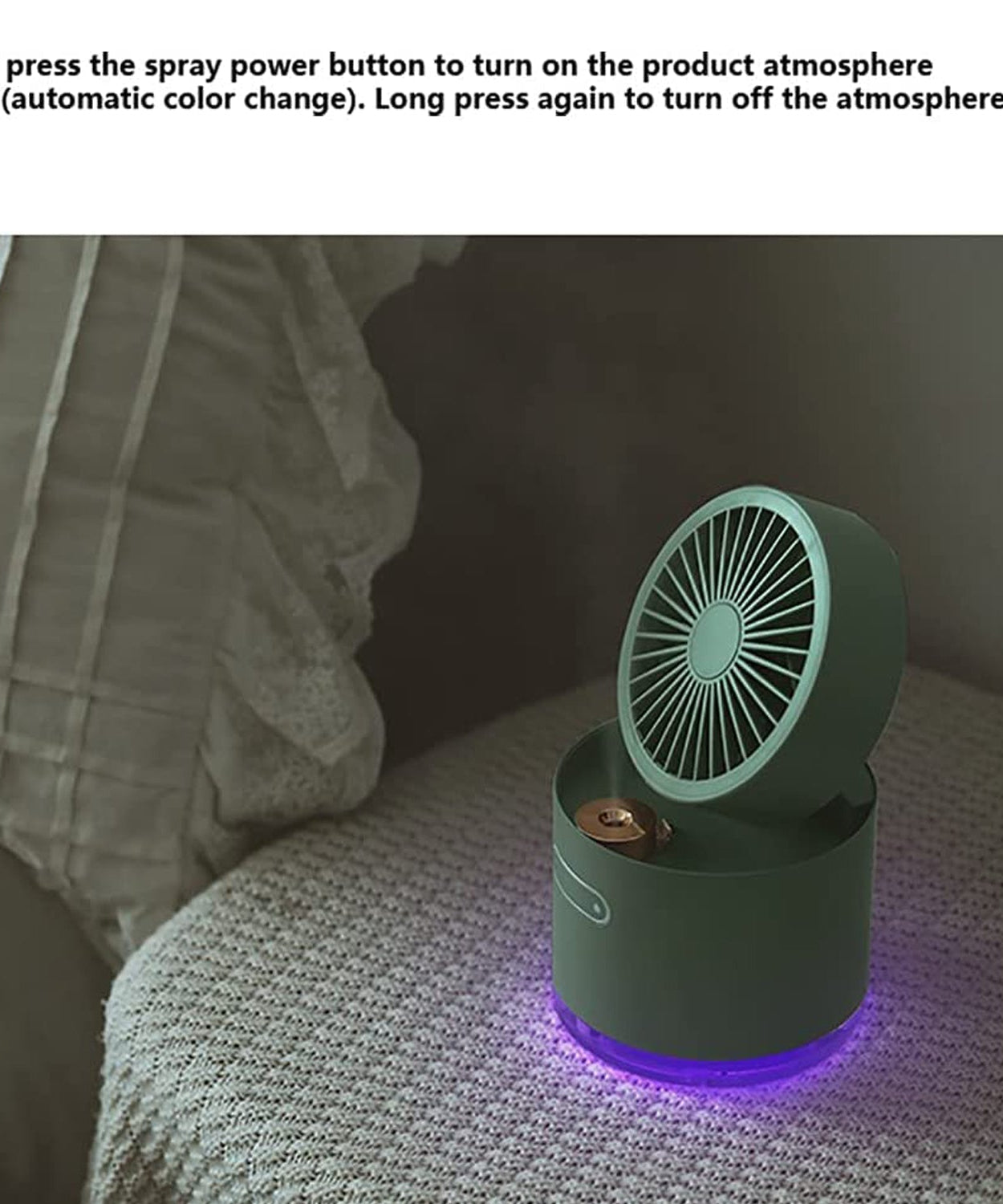 Desktop humidifier fan