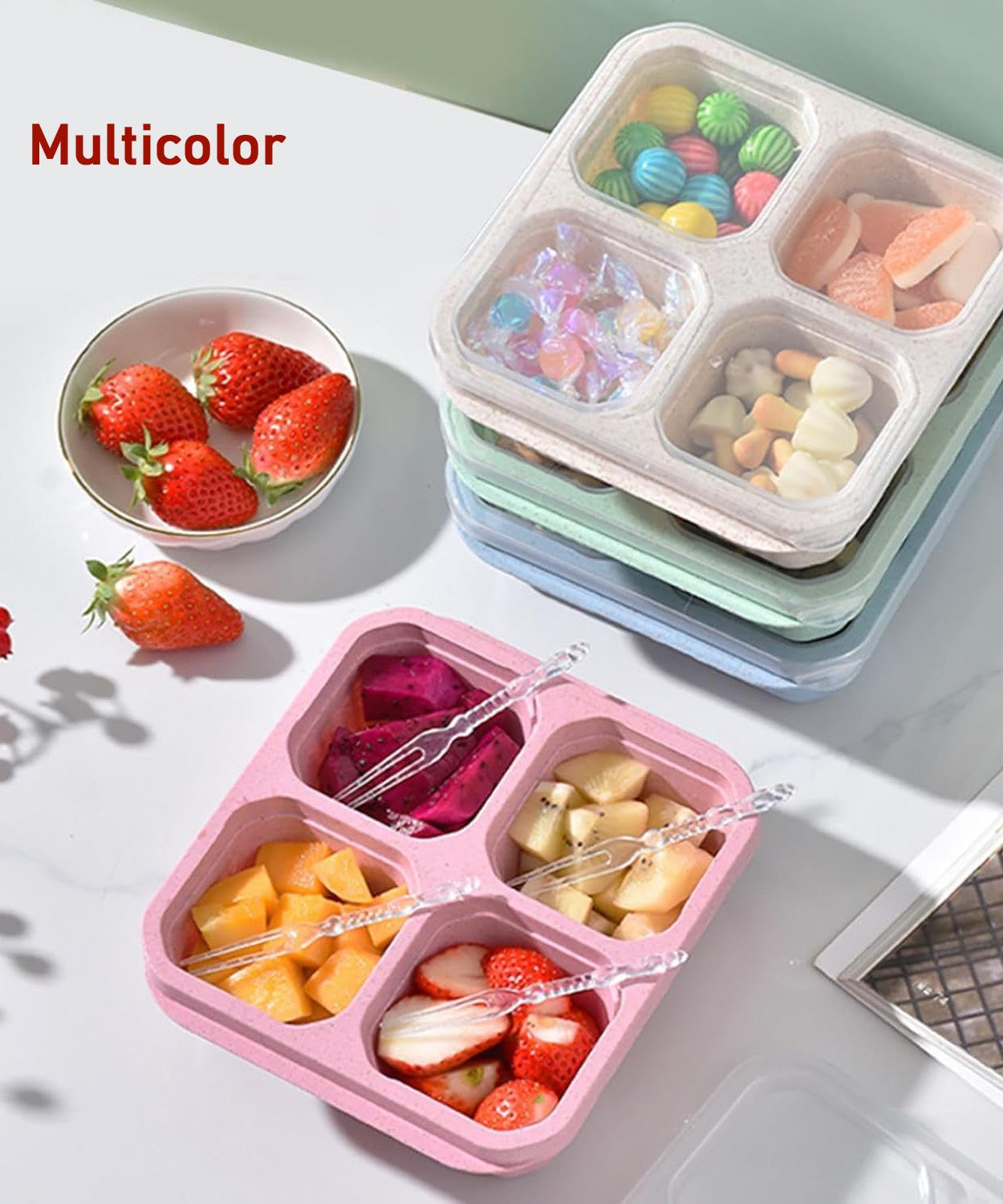 4 Compartment Food Storage Containers (1 Pc)