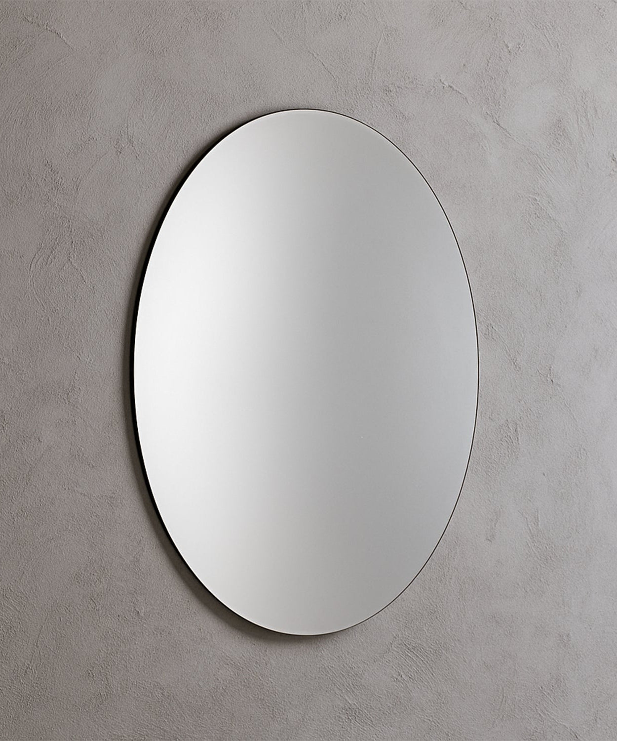 Modern Oval Frameless Mirror