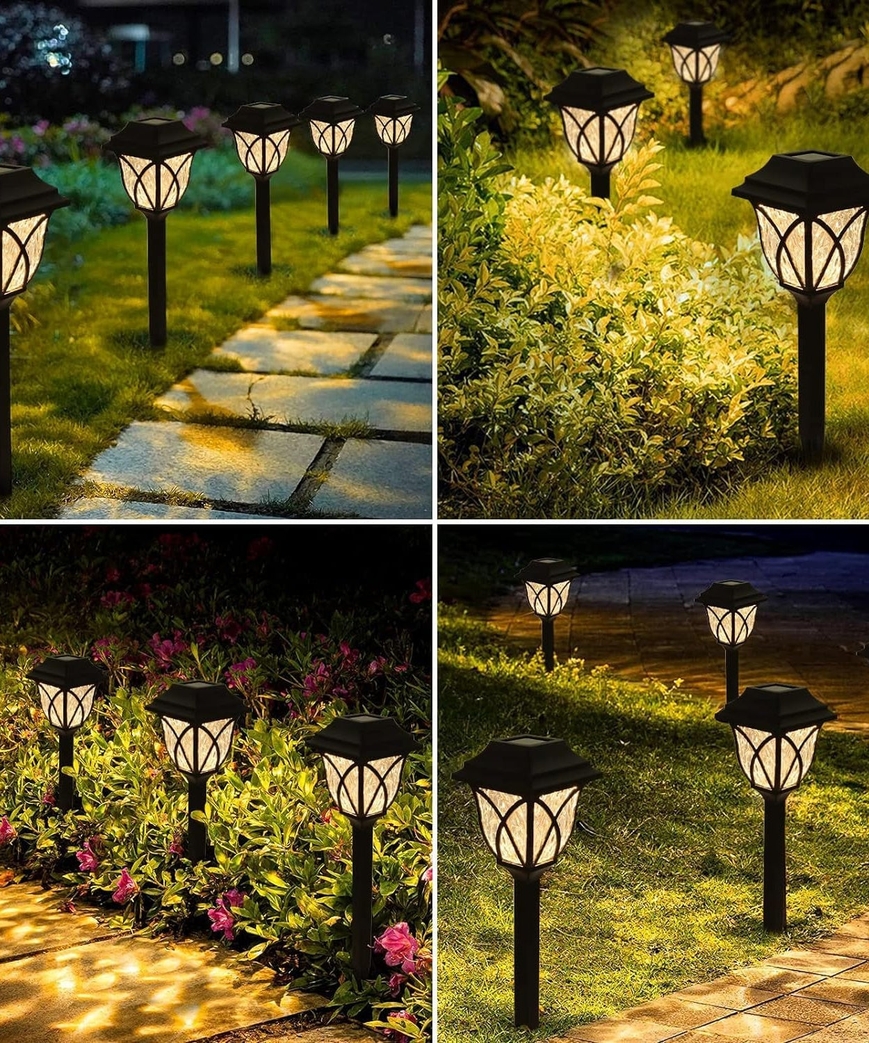 Solar Pathway Lights Outdoor Garden Lights (2 Pcs Set)