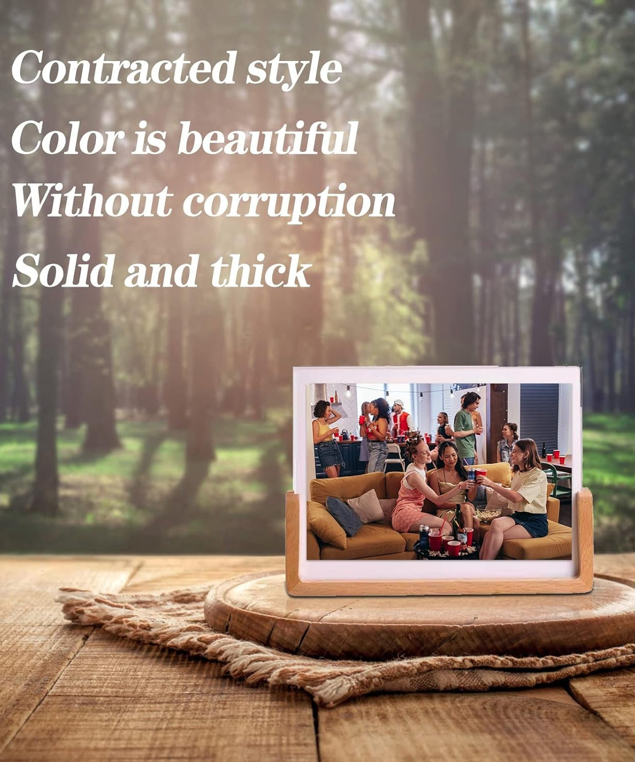  Wooden Picture Stand, Photo Frame Stand (1 Pc)