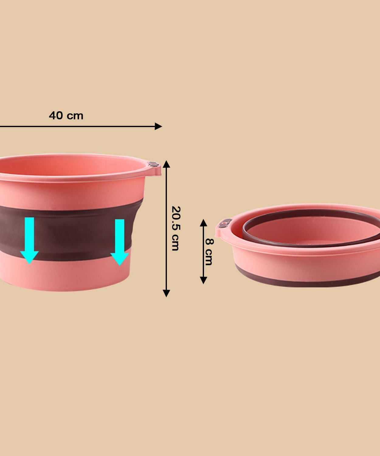 Portable tub with collapsible design for easy storage