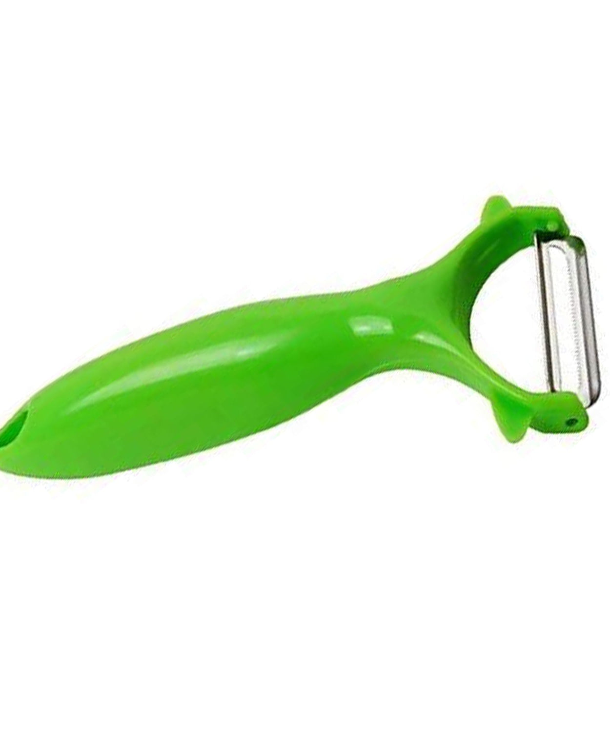 Stainless steel vegetable and fruit peeler for efficient peeling with a sharp blade.