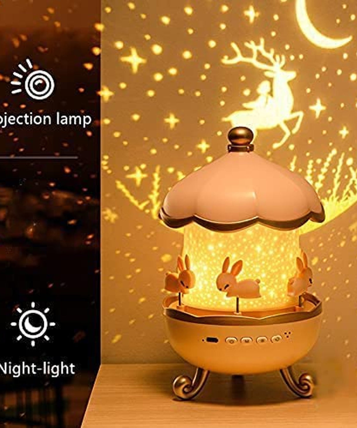 Bunny’s Carousel Rotating LED Night Light