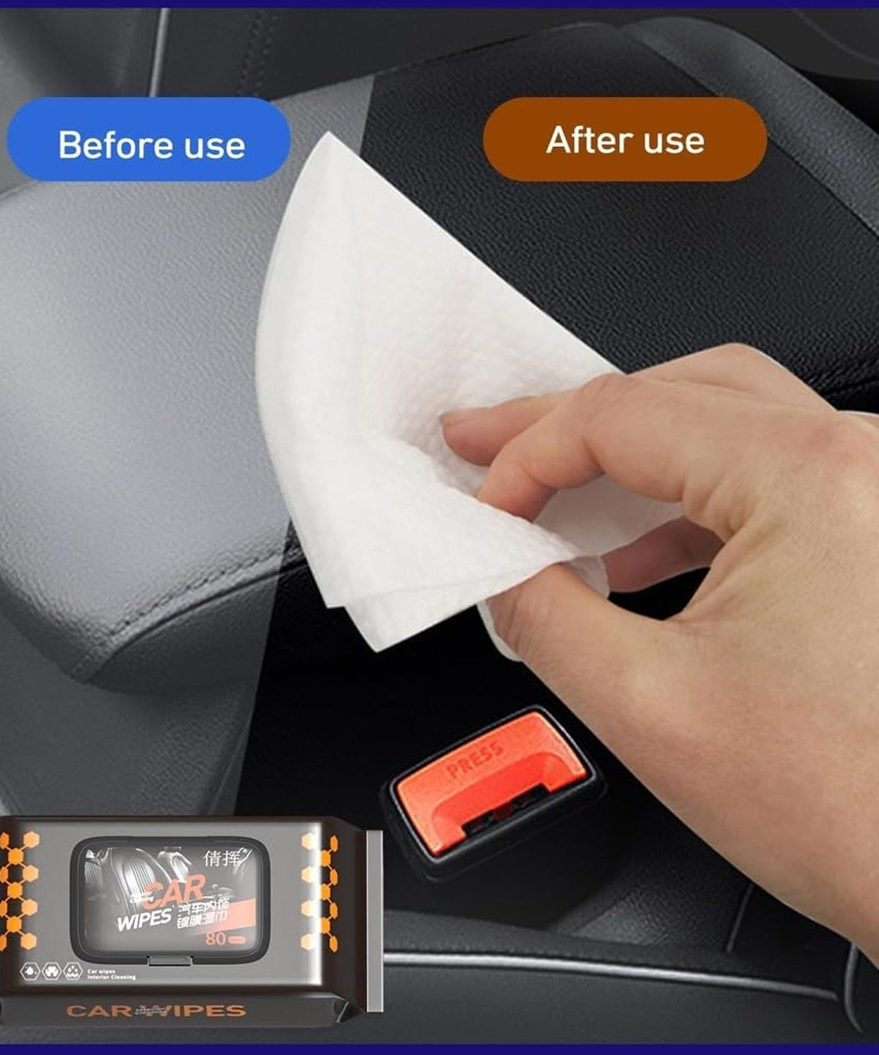 Car Dashboard Scratch Remover Tissue (80 Pcs Set)