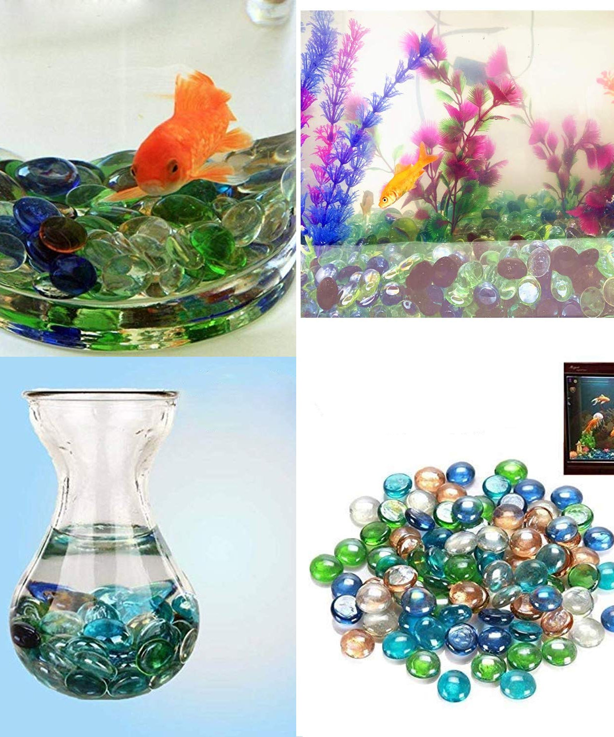 Attractive flat round glass pebbles for decoration