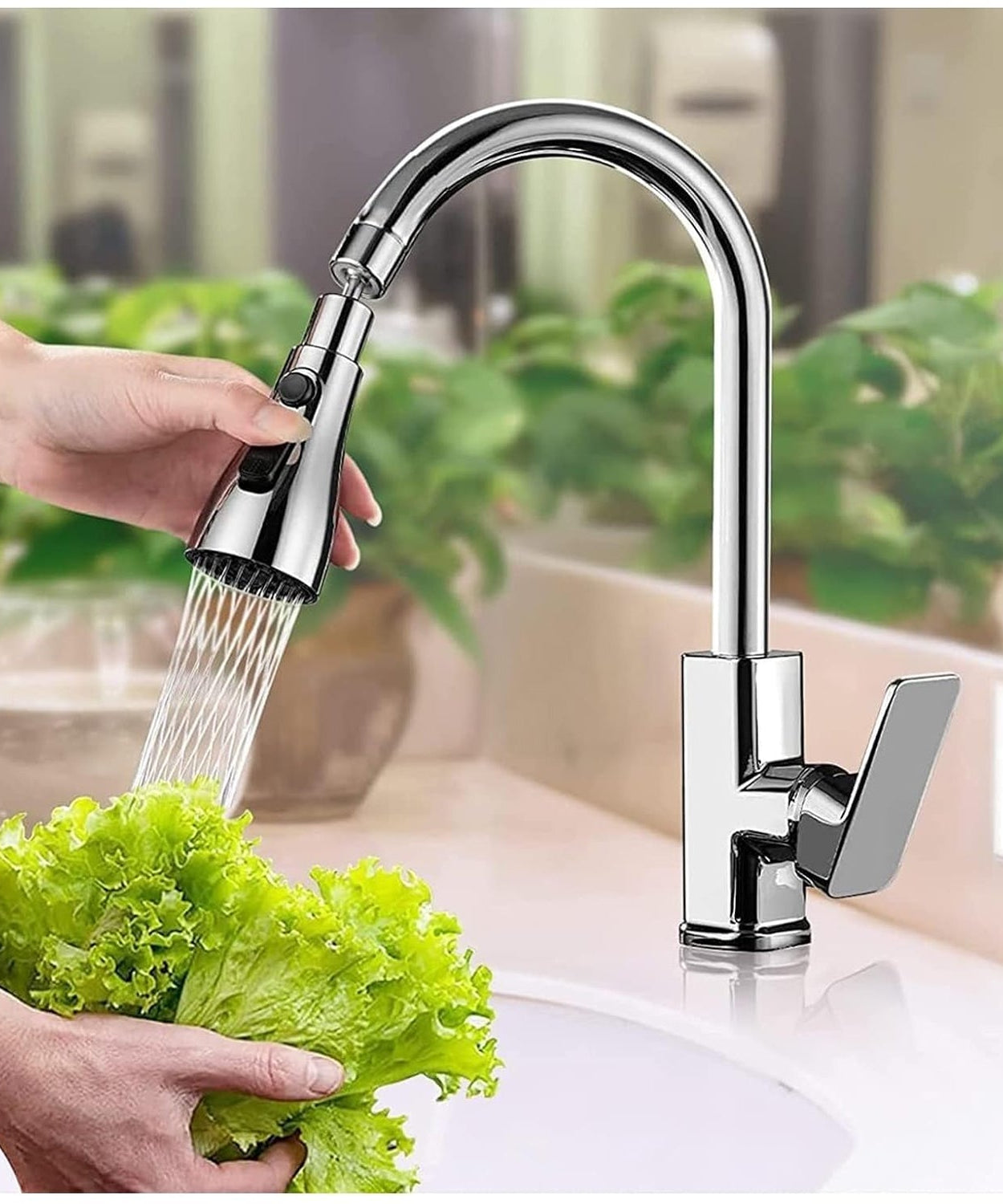 Kitchen Faucet 3-Function Pull Down Sink Sprayer (1 Pc)
