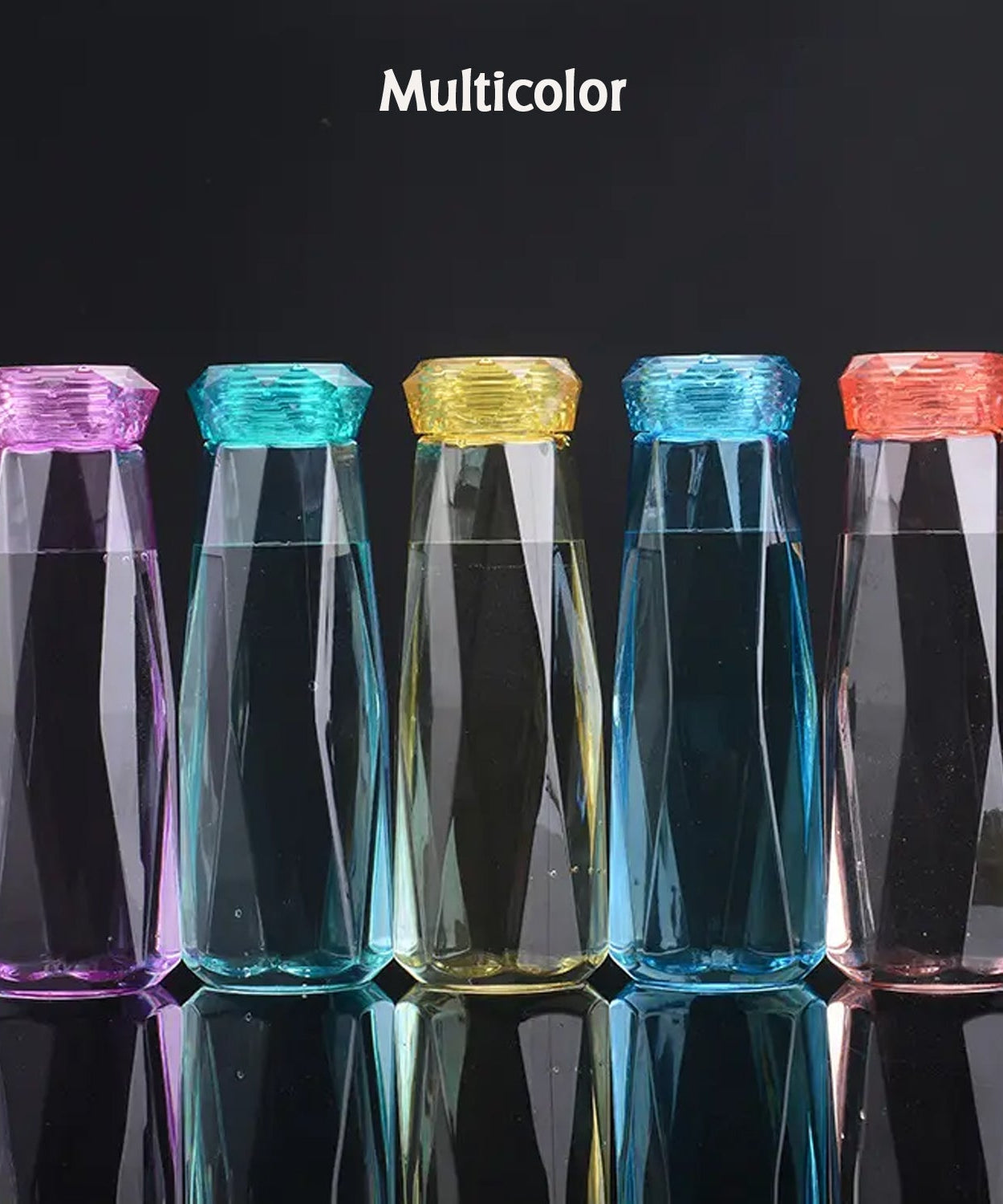 Glass water bottle with plastic cover