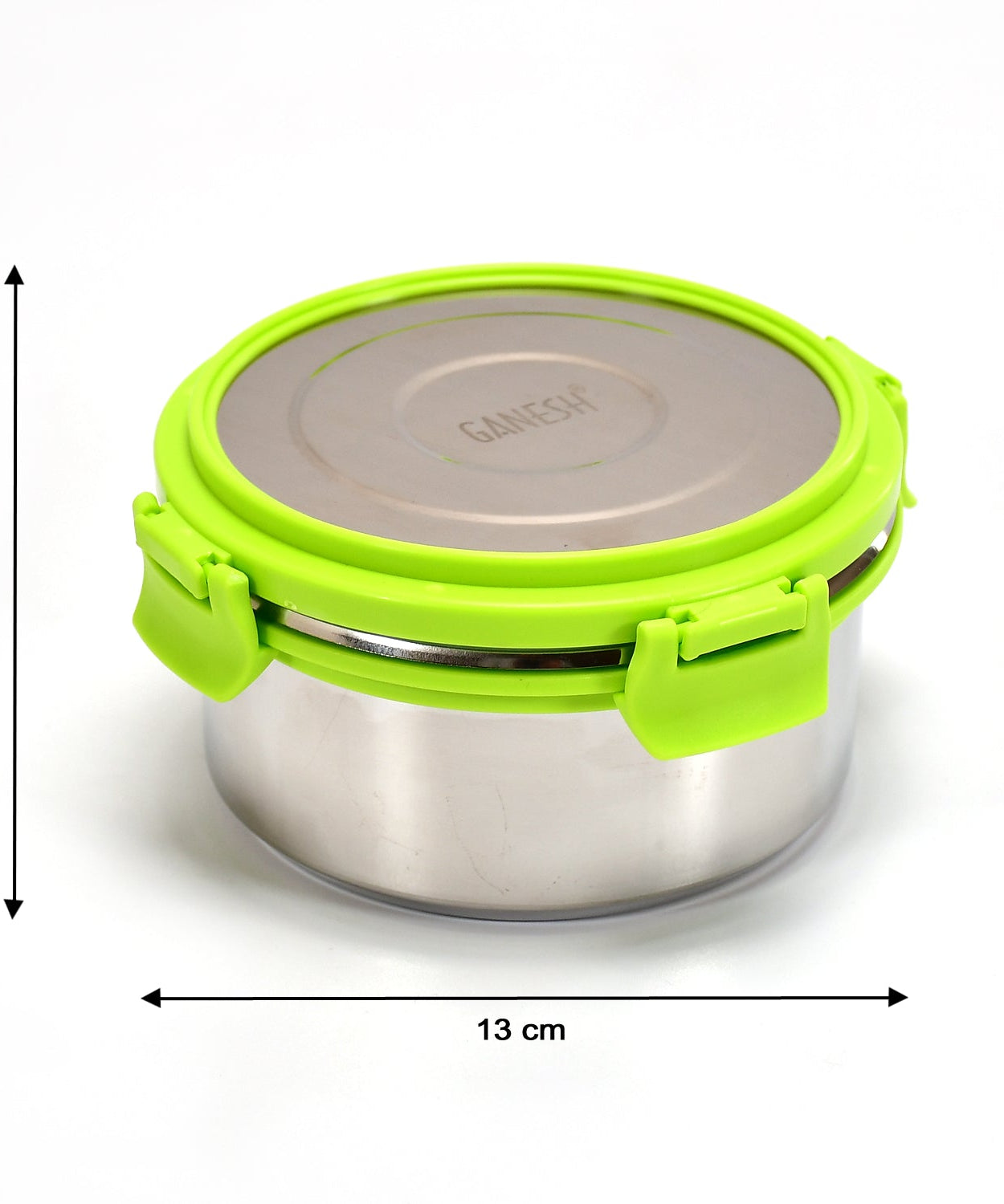 Round stainless steel lunch box