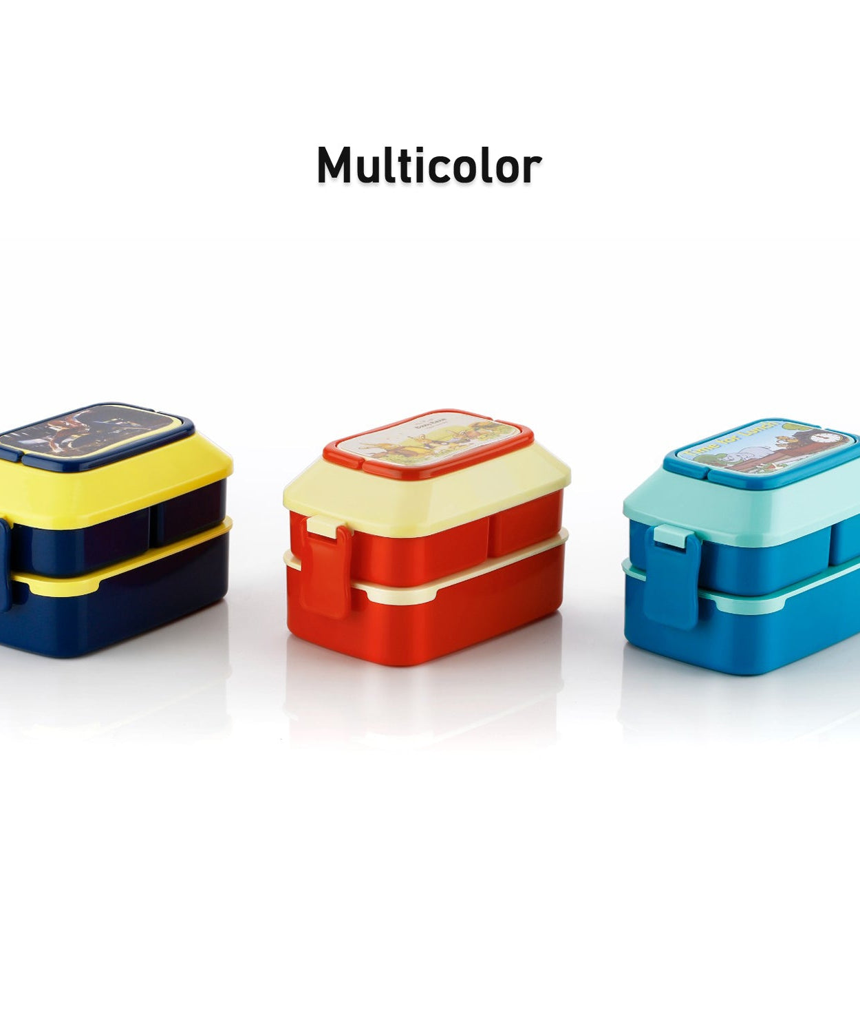 5621 Double Layer Lunch Box Stylish Lid Lunch Box With Fork & Spoon Lunch Box For Children School Lunch Box 