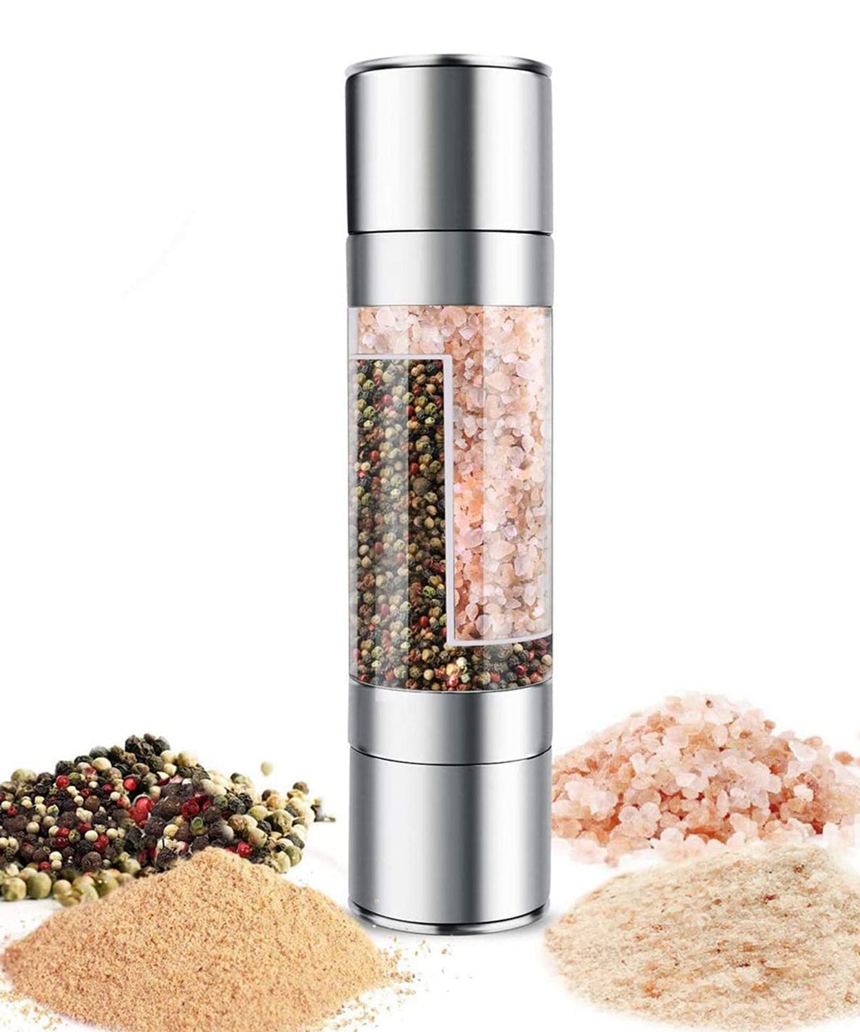 2-in-1 Stainless Steel Salt and Pepper Grinder