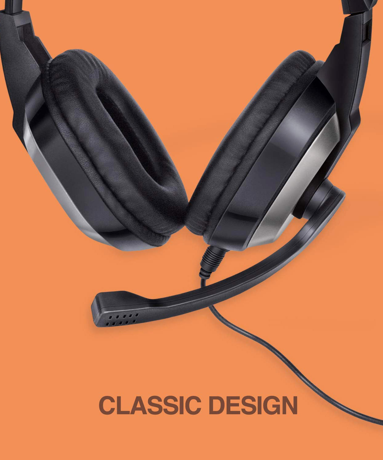 Wired Headset with Adjustable Headband & Noise-Isolating Mic Set