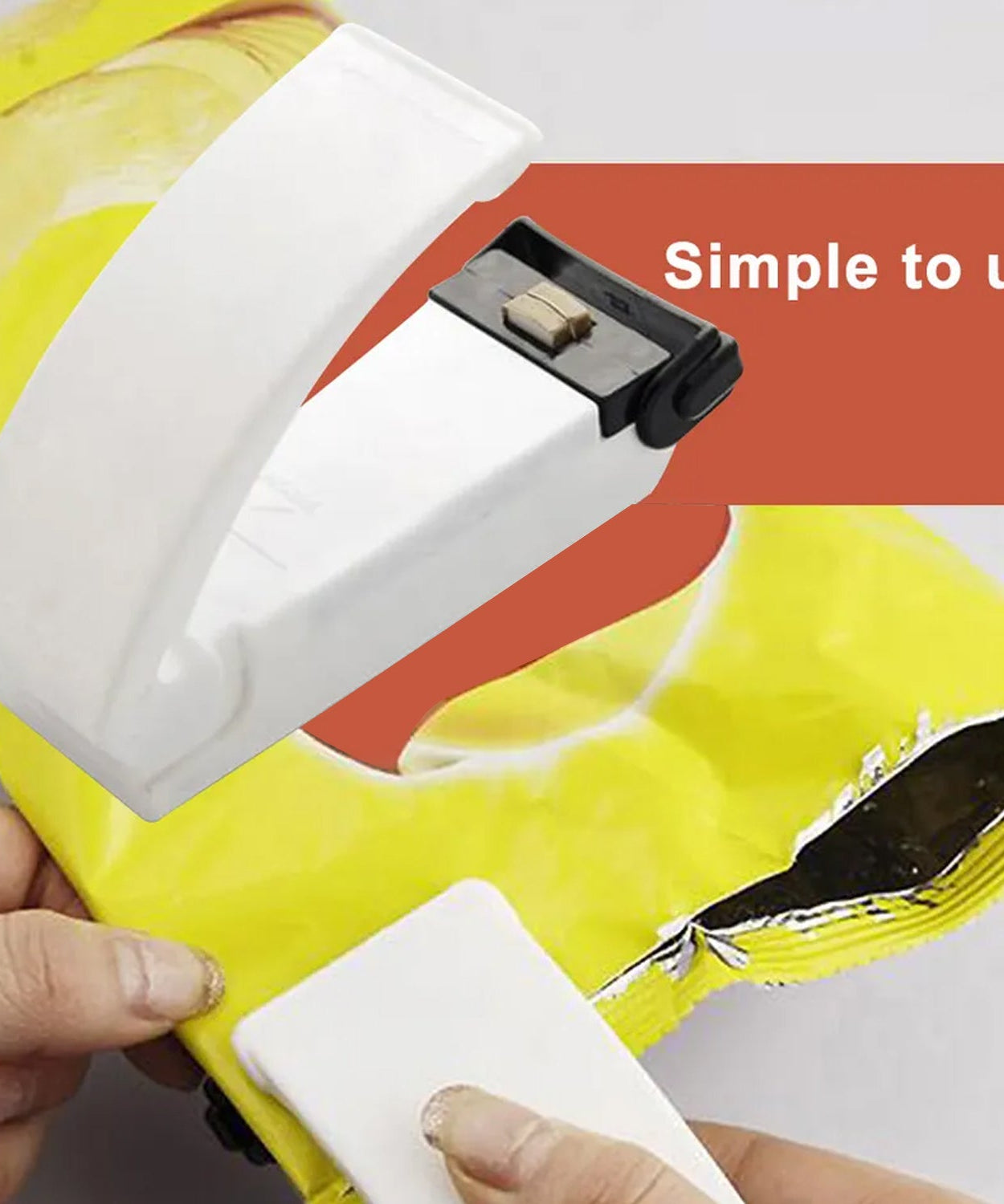 Compact and multifunctional plastic bag sealer, easy to use and carry.