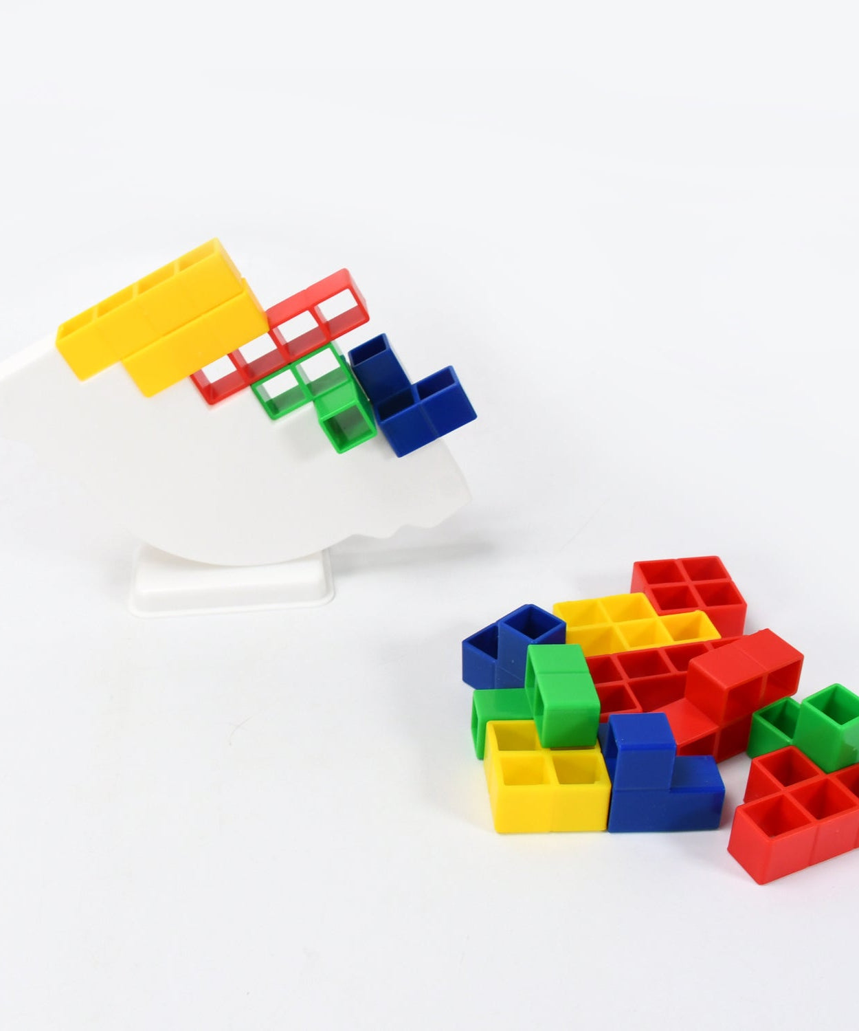 3D Tower Game, Tower Balance Game, Tower Stacking Game Adult Kid Tower Stacking Blocks Balance Game Blocks Building Toys for Kids Age 3+ Years (16 Pcs Set)