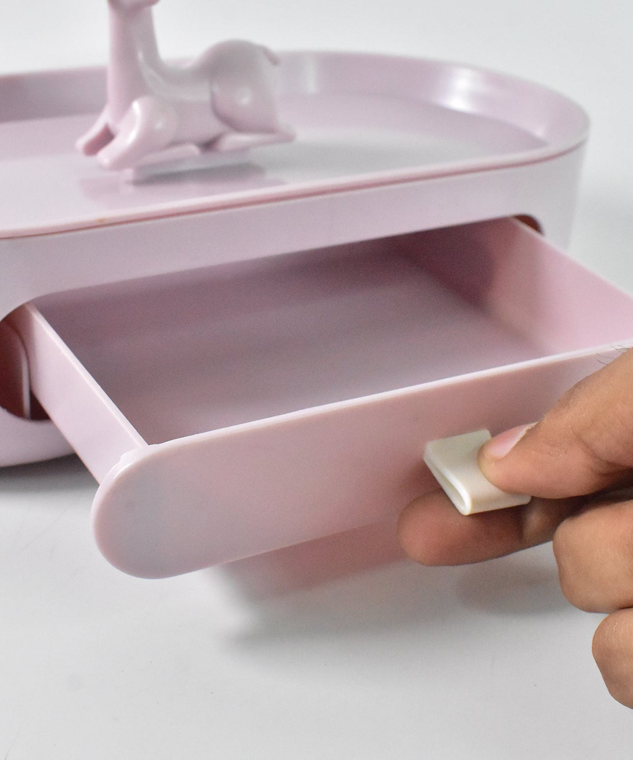 Plastic Jeweller Organizer Earring Holder and Necklace Rack With Drawer (1 Pc)