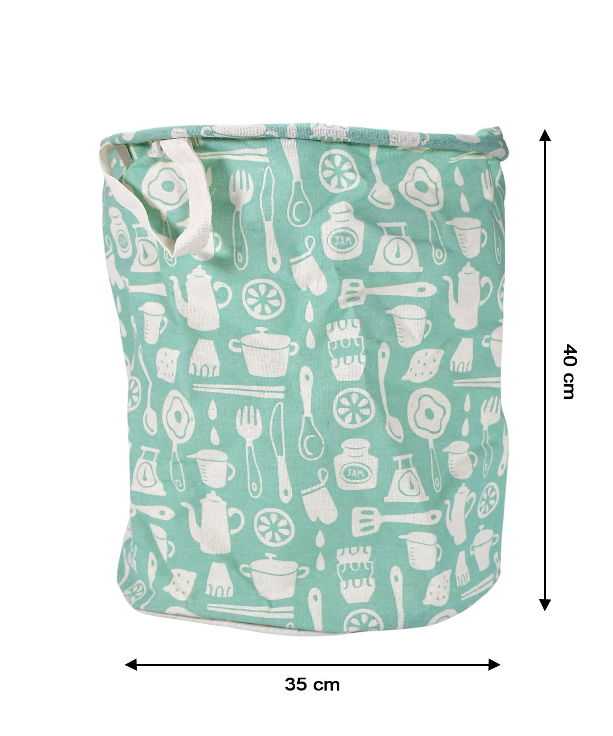 Laundry bag with handles and collapsible feature