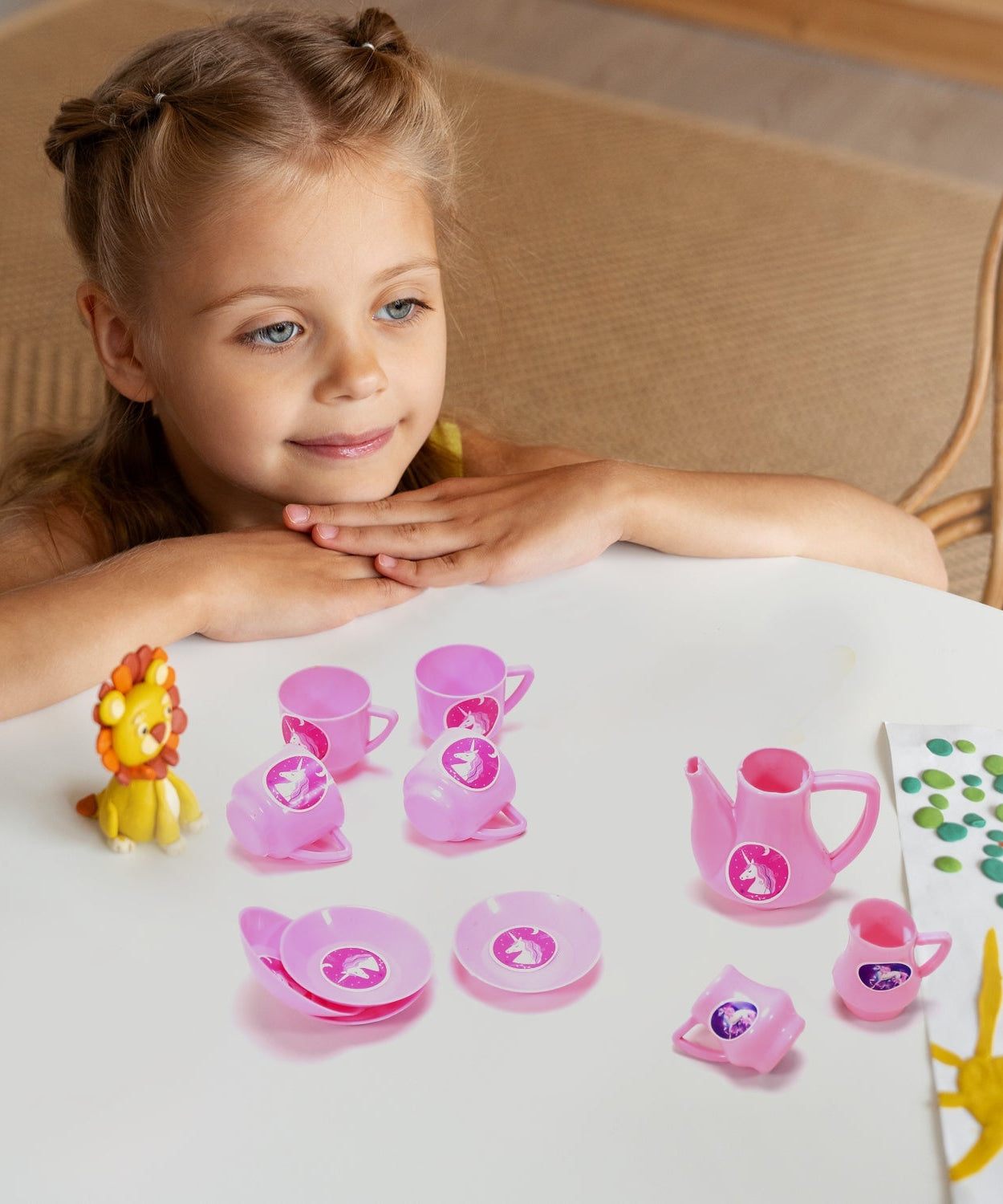 Pretend play kitchen tea set