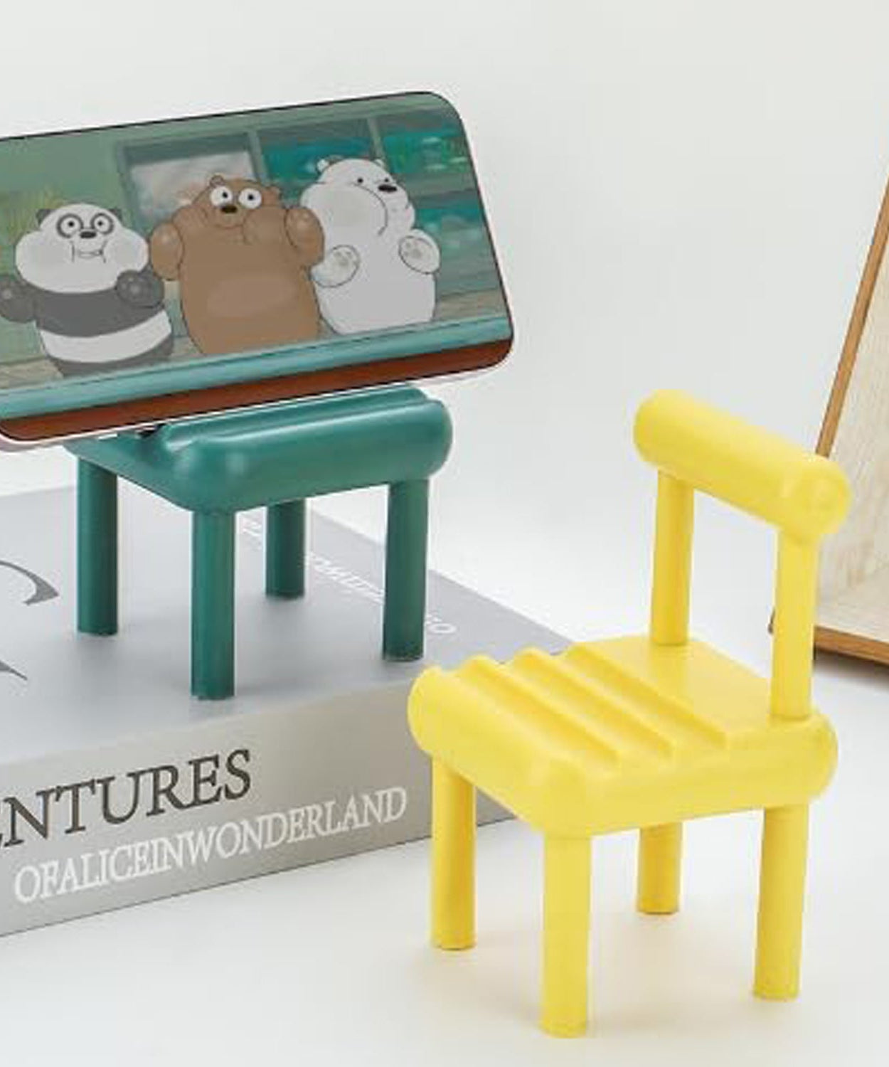 Mini Chair Mobile Phone Holder – Portable & Stylish Stand for All Smartphones, Ideal for Desk & Office Use (1 Pc)