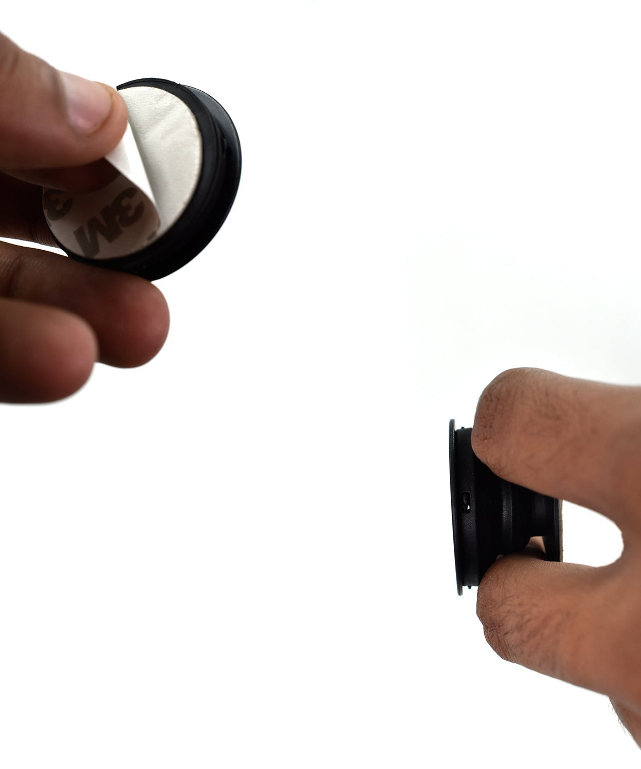 Transparent pouch containing mobile  holders