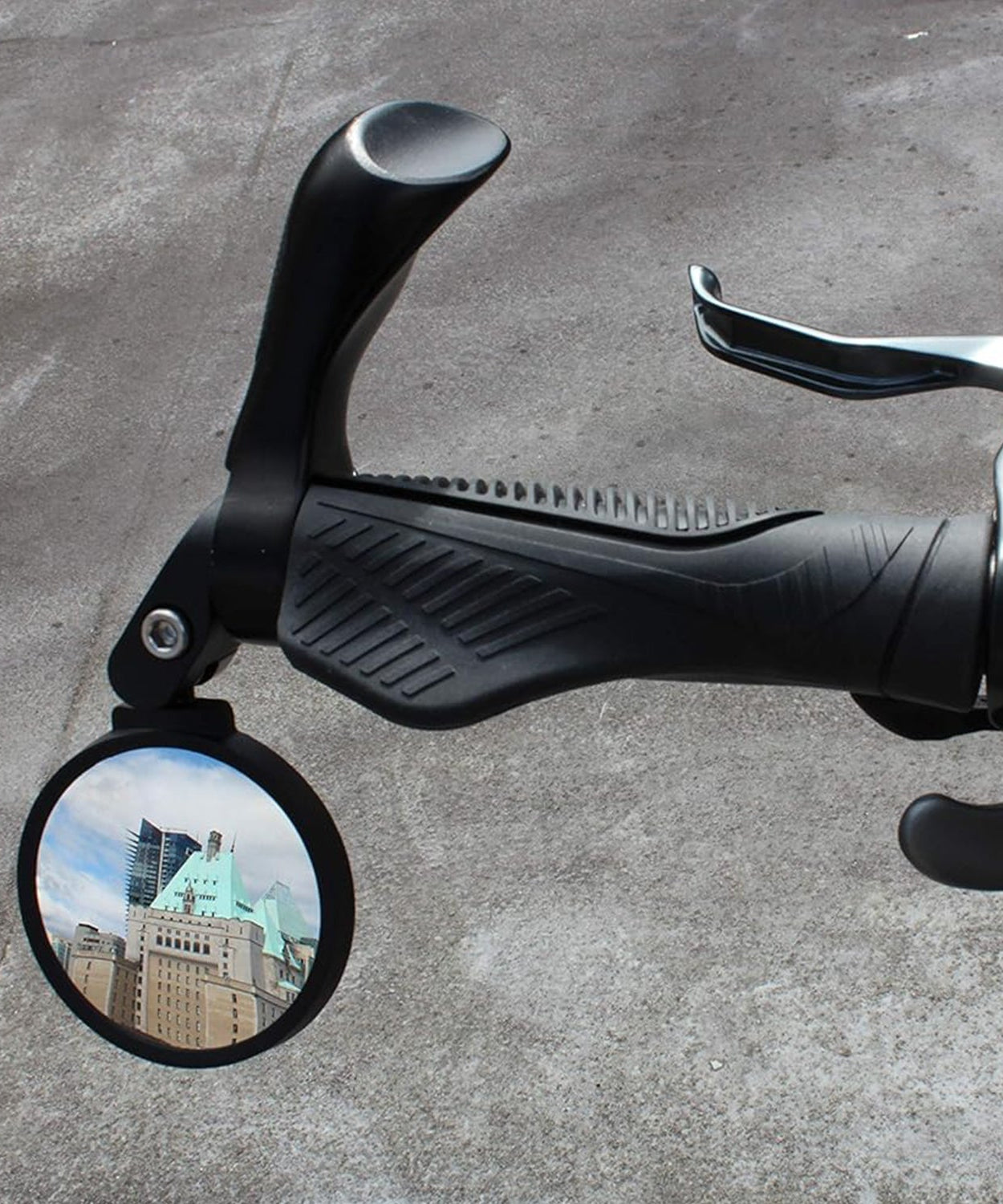 Bar End Bike Mirror: 360° Rotatable & Foldable (1 Pc)