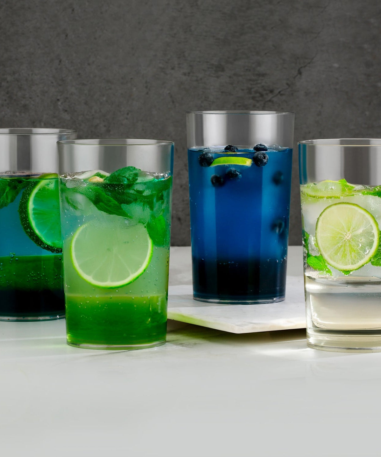 Round Clear Plastic Water Glass Juice Beer Wine Plastic Unbreakable Transparent Glass Set ( 300ml 6pc )