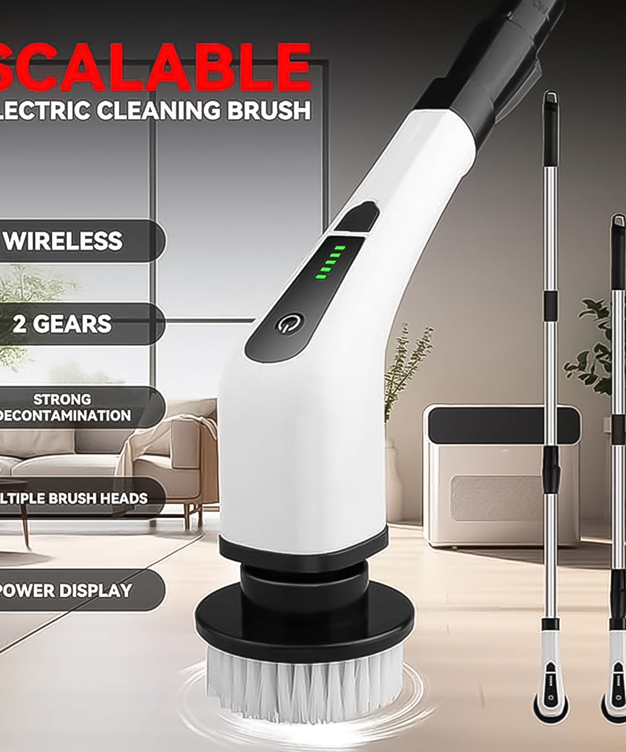 ScrubEase Pro Multi-Brush Spin Cleaner