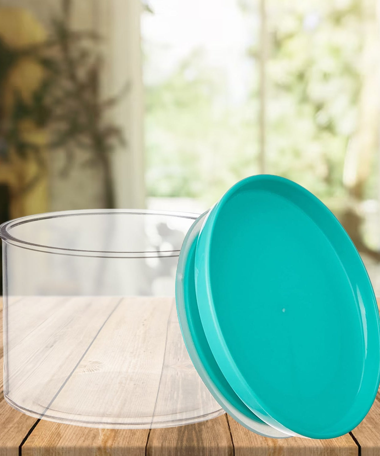 Airtight Container Jar 4 Pc Set With Stylish Tray for Kitchen Unbreakable Jar Set for Multipurpose Storage ( Mukhwas Dani )