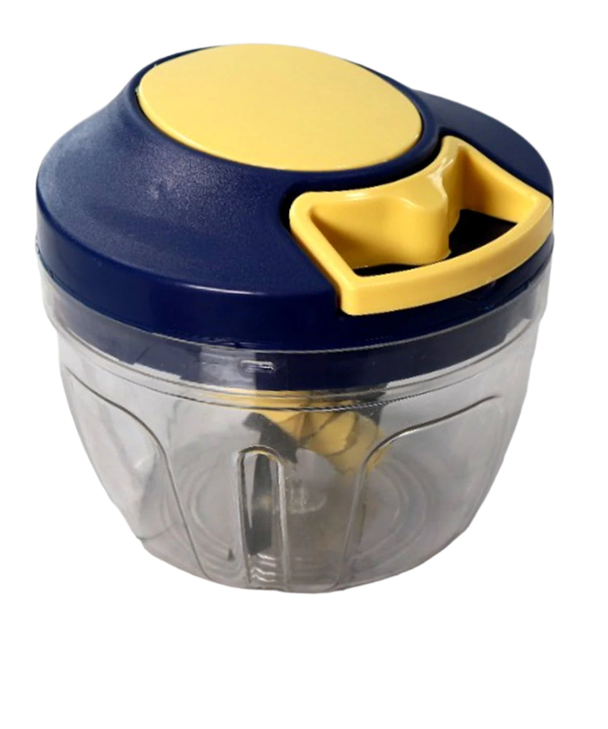 Efficient chopper with blades for quick vegetable and fruit cutting