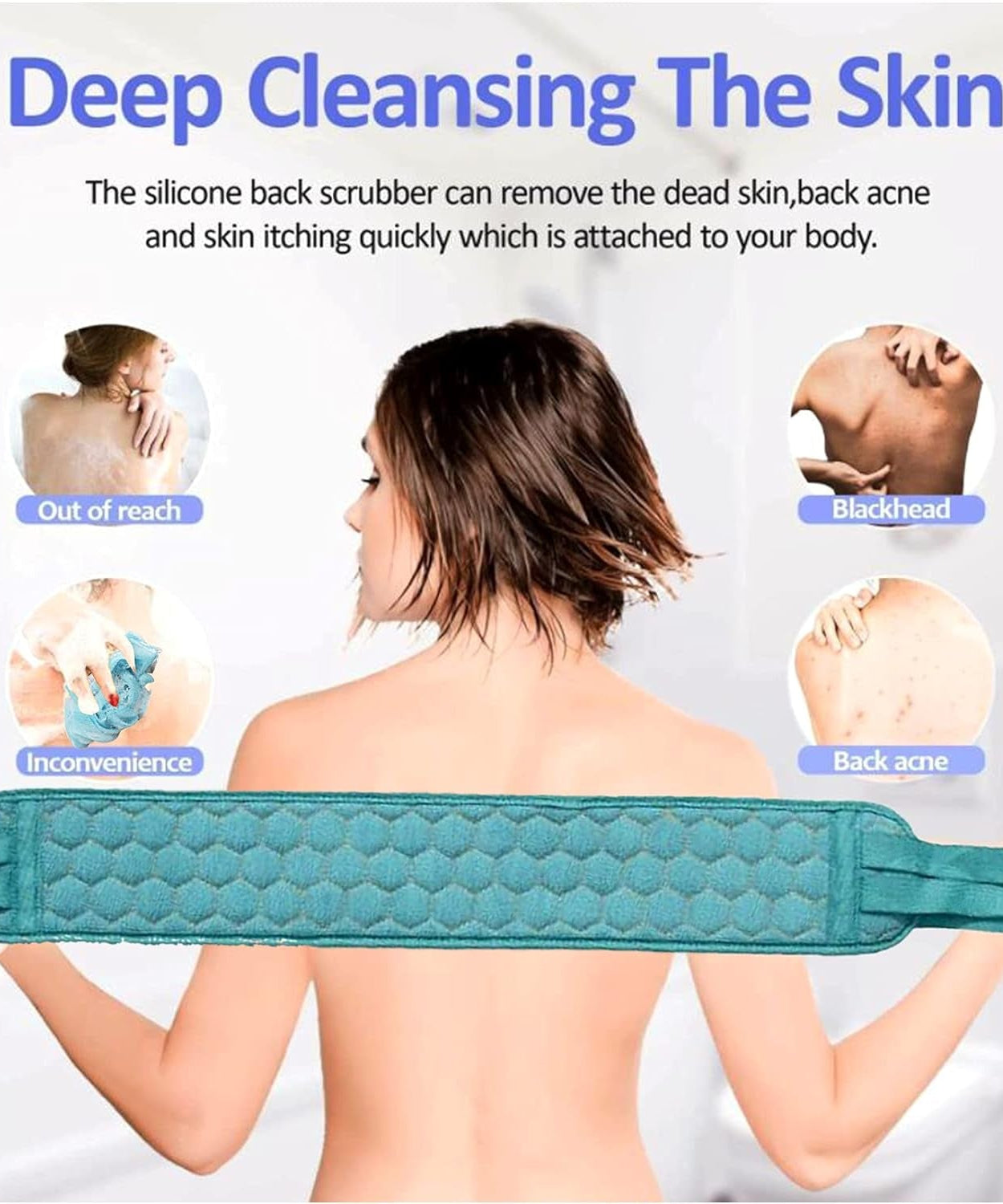 Bath Shower Scrubber Set – Dual-Sided Loofah Sponge & Bath Brush for Deep Clean (2 Pcs)