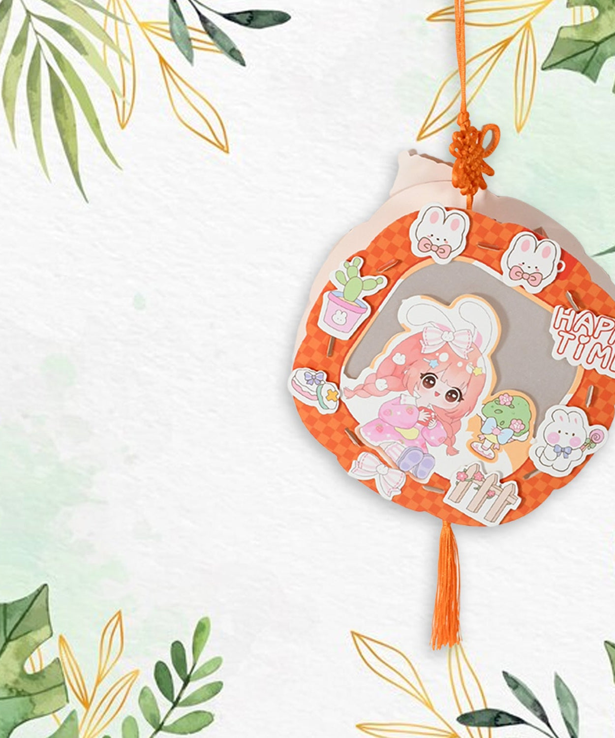 DIY Handmade Cartoon Paper Lanterns – Antique Hollow-Out LED Projection for Festival Decor