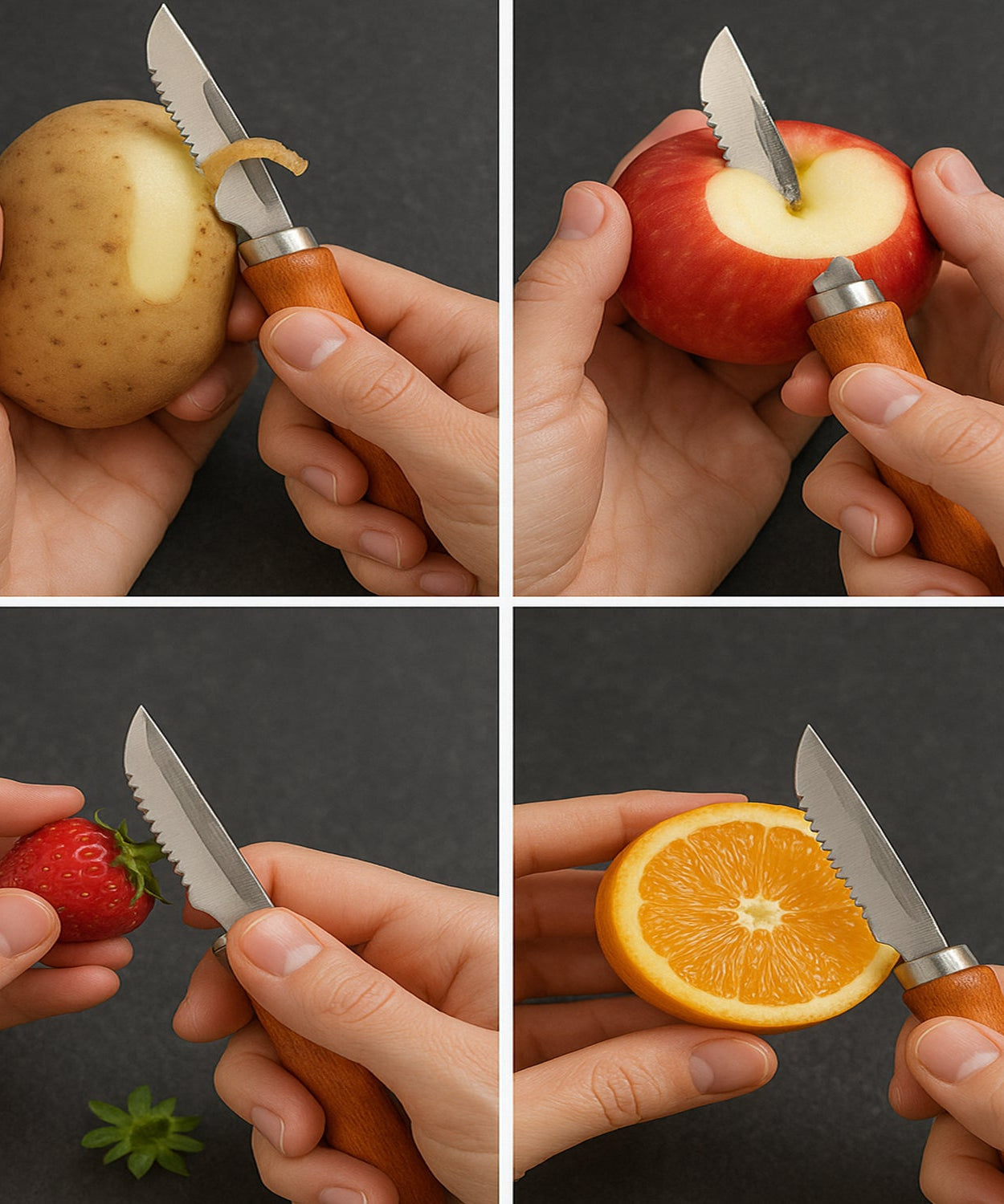 Wooden Handle and Stainless Steel Vegetable Peeler