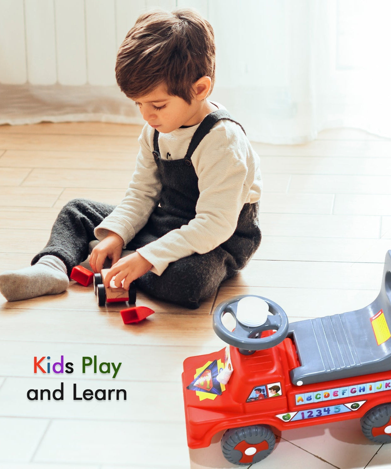 Durable Kids Ride-On Car with Fun Features