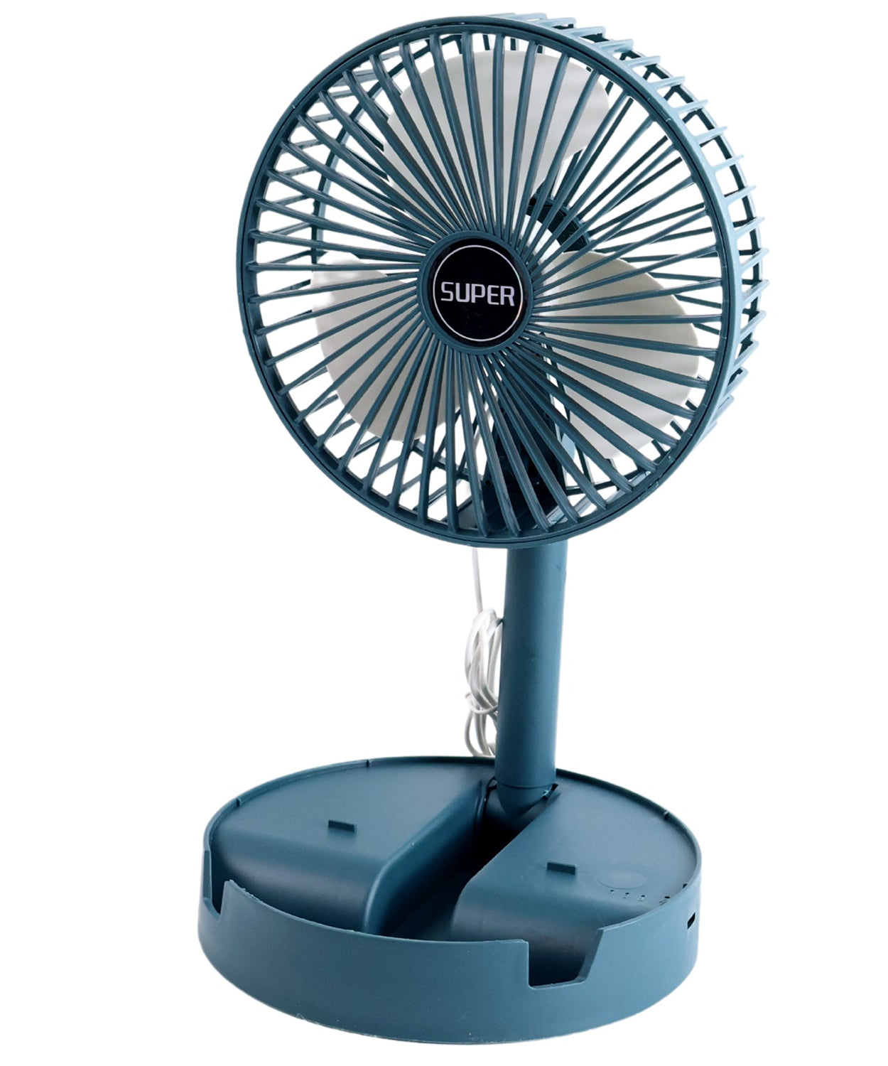 Adjustable Portable Desktop Fan - Telescopic Silent Personal Cooling for Office & Travel (Battery Not Include)