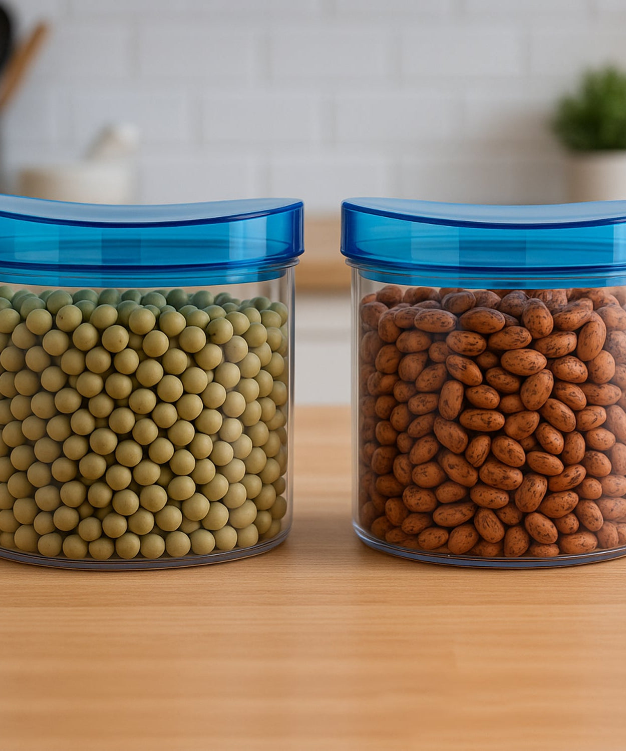 Air Tight & Unbreakable Kitchen Jar Set Food Storage Containers for Dry Fruits, Spices, Snacks, Pulses (2 Pcs Set)