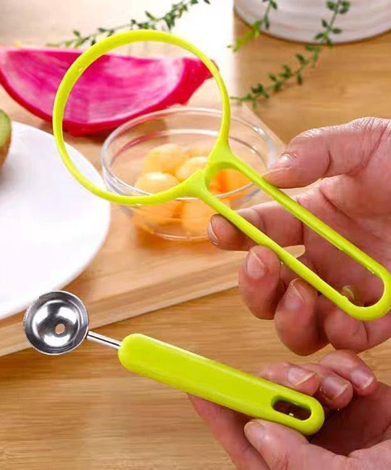 2-in-1 Fruit Peeler & Baller for Avocado & Watermelon (1 Pc, Kitchen)