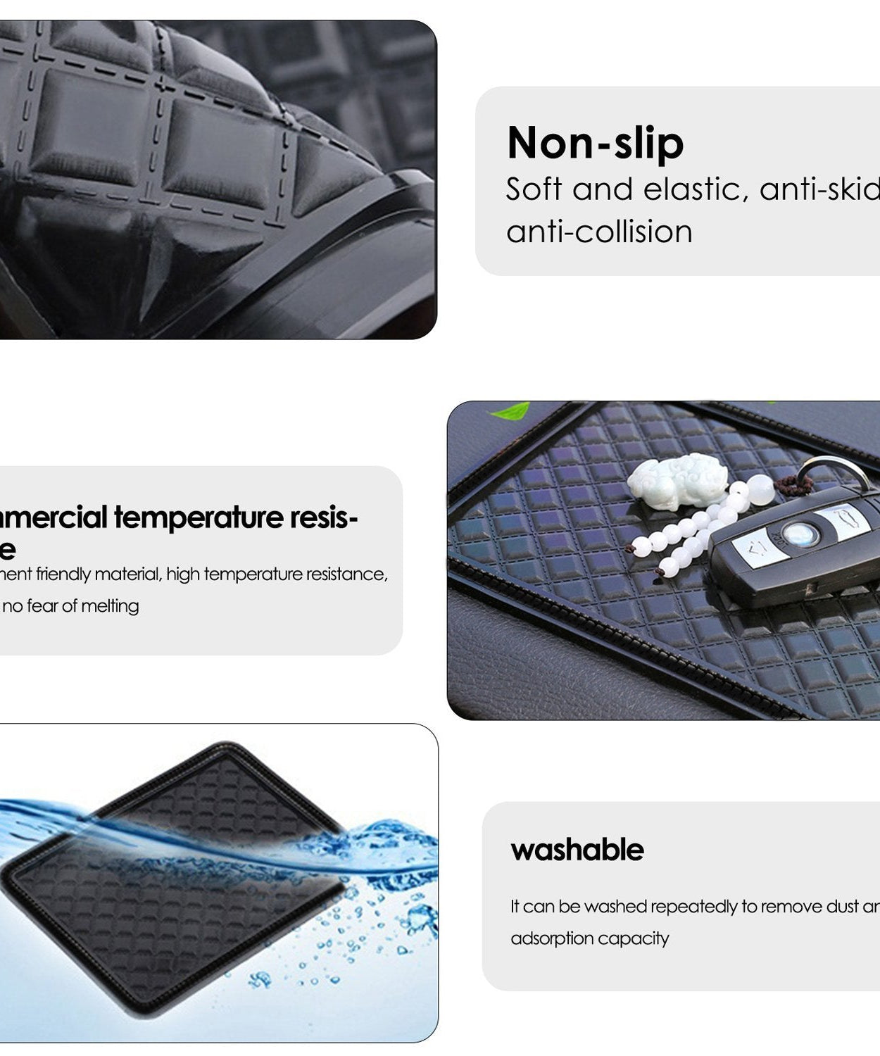 Universal anti-skid mat, ideal for use on floors and countertops.