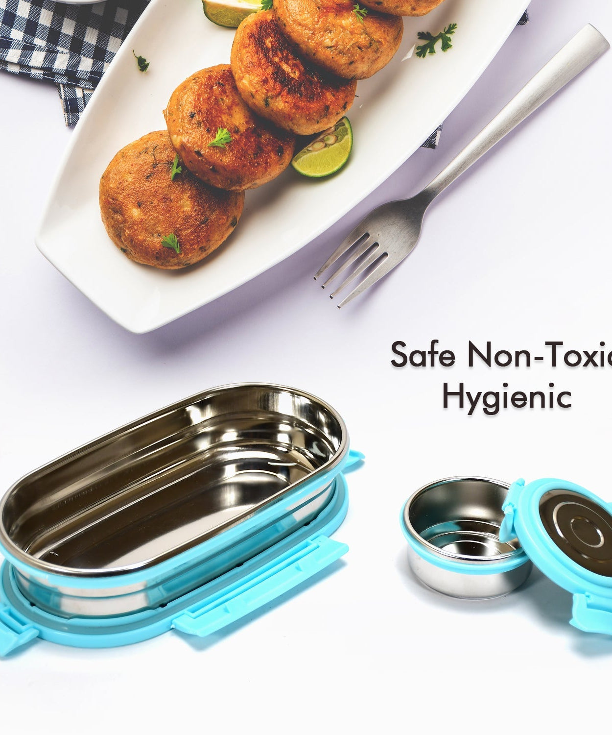 Stainless steel lunch box duo