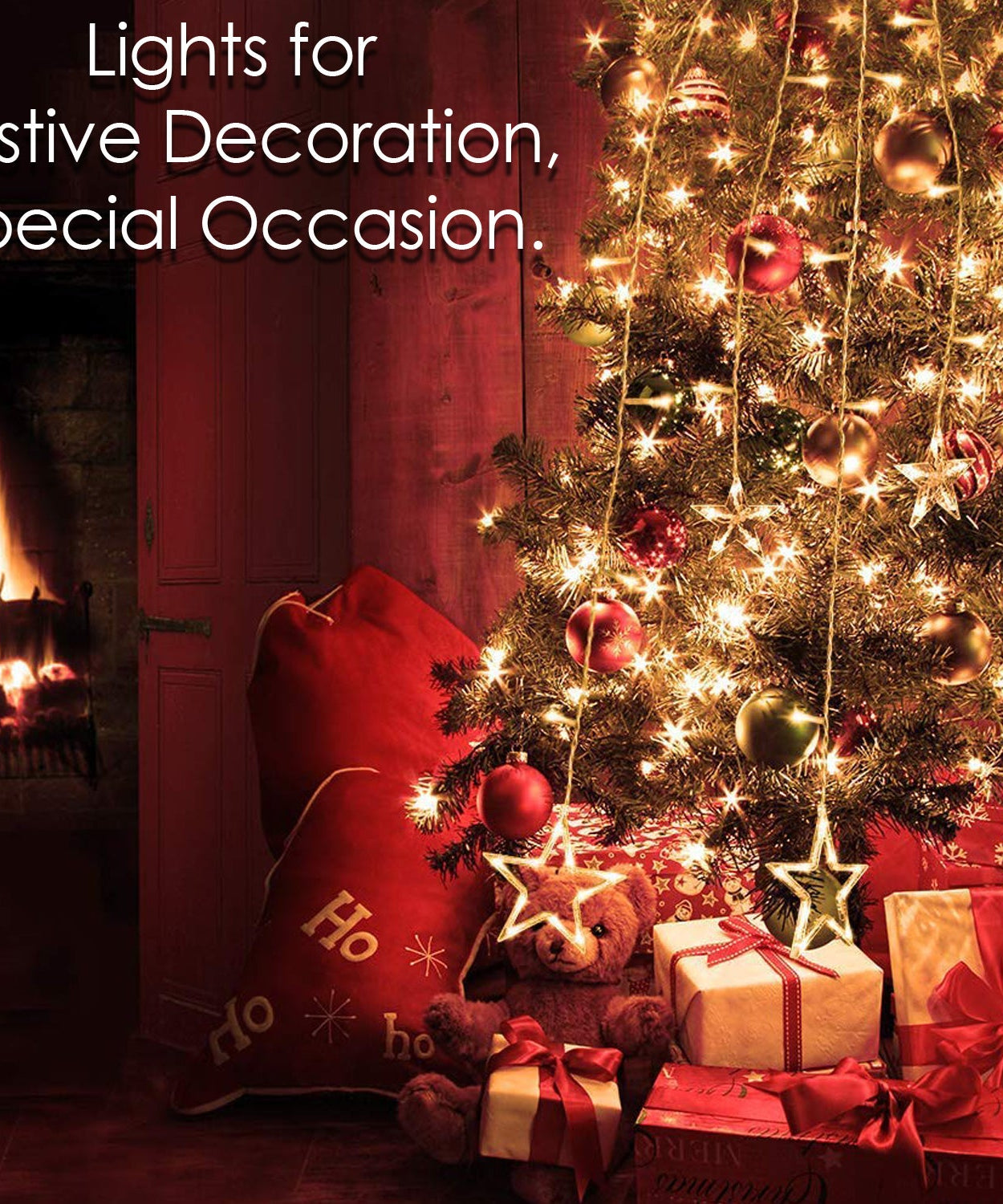 Star curtain lights with multiple flashing modes for festivals